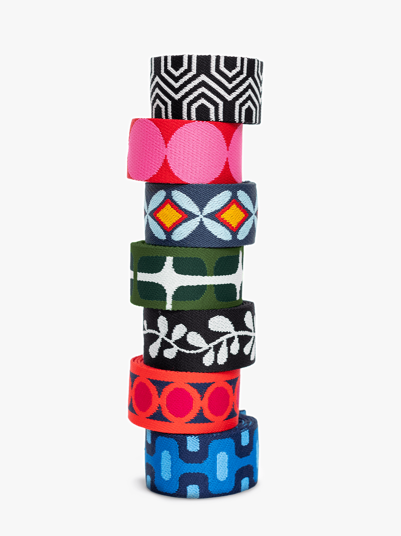 BLAKE Belt Strap - Lesley Evers - barcelona - barcelona blue - black and white fern