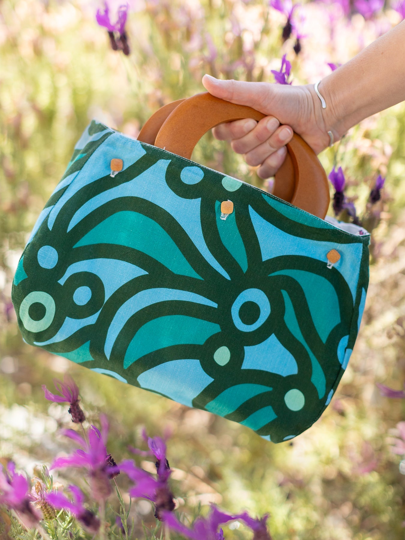 BONNIE cover Chickaboom Green & White - Lesley Evers - Accessories - Bonnie cover - Giftable