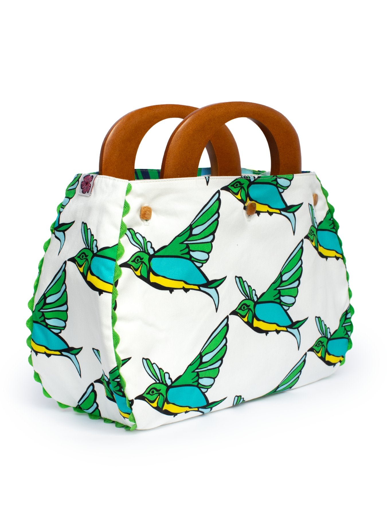 BONNIE cover Geo Birds & Seagrass Green - Lesley Evers - Accessories - Bonnie cover - Giftable