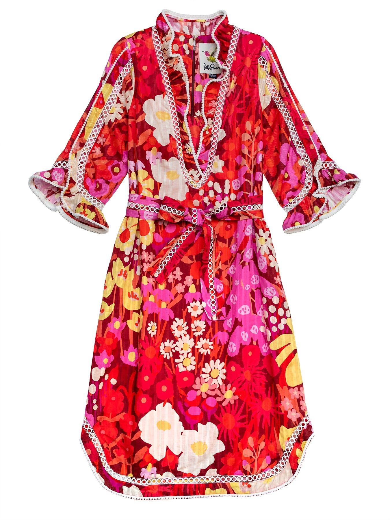 BRIANNA dress Garden Party Pink - Lesley Evers - cotton dress - Dress - floral