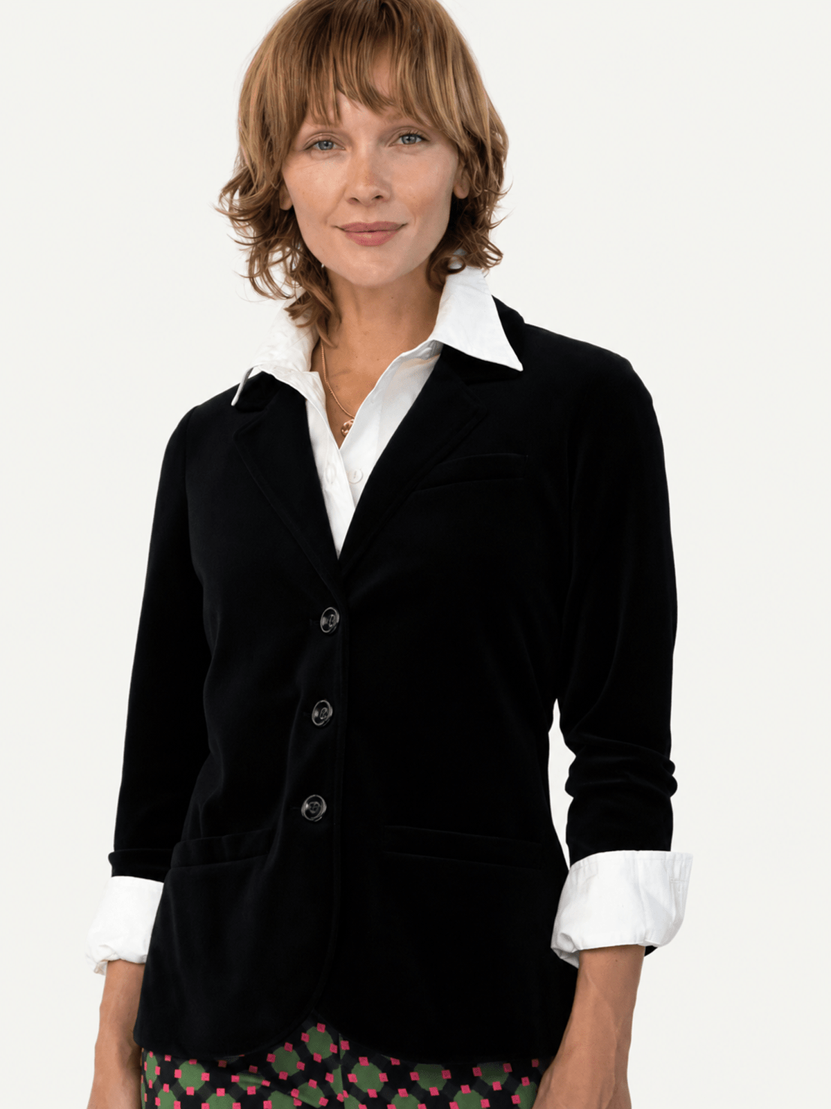 BRITT blazer Black Velour - Lesley Evers-Jacket-Shop-Shop/All Products