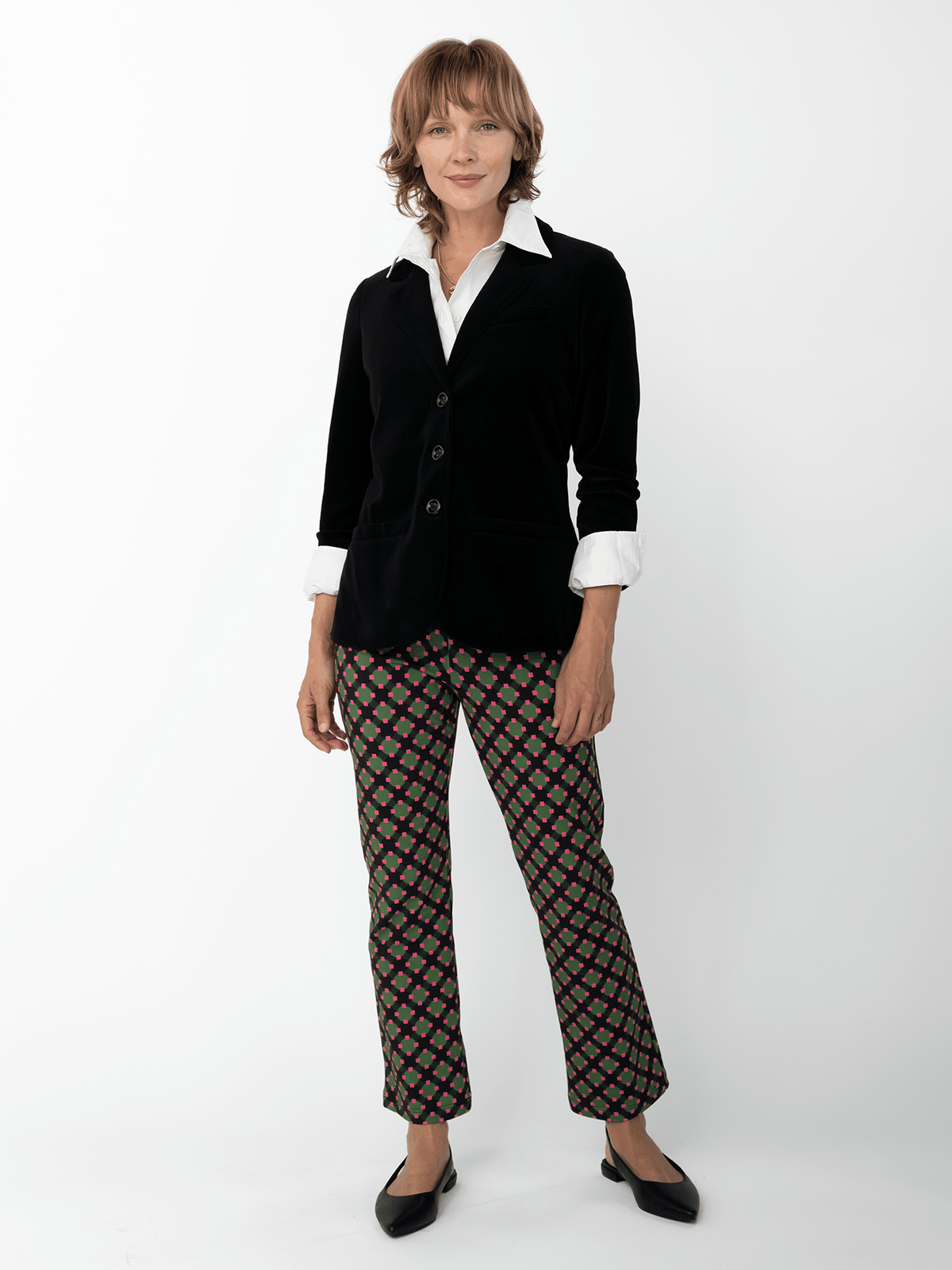 BRITT blazer Black Velour - Lesley Evers-Jacket-Shop-Shop/All Products