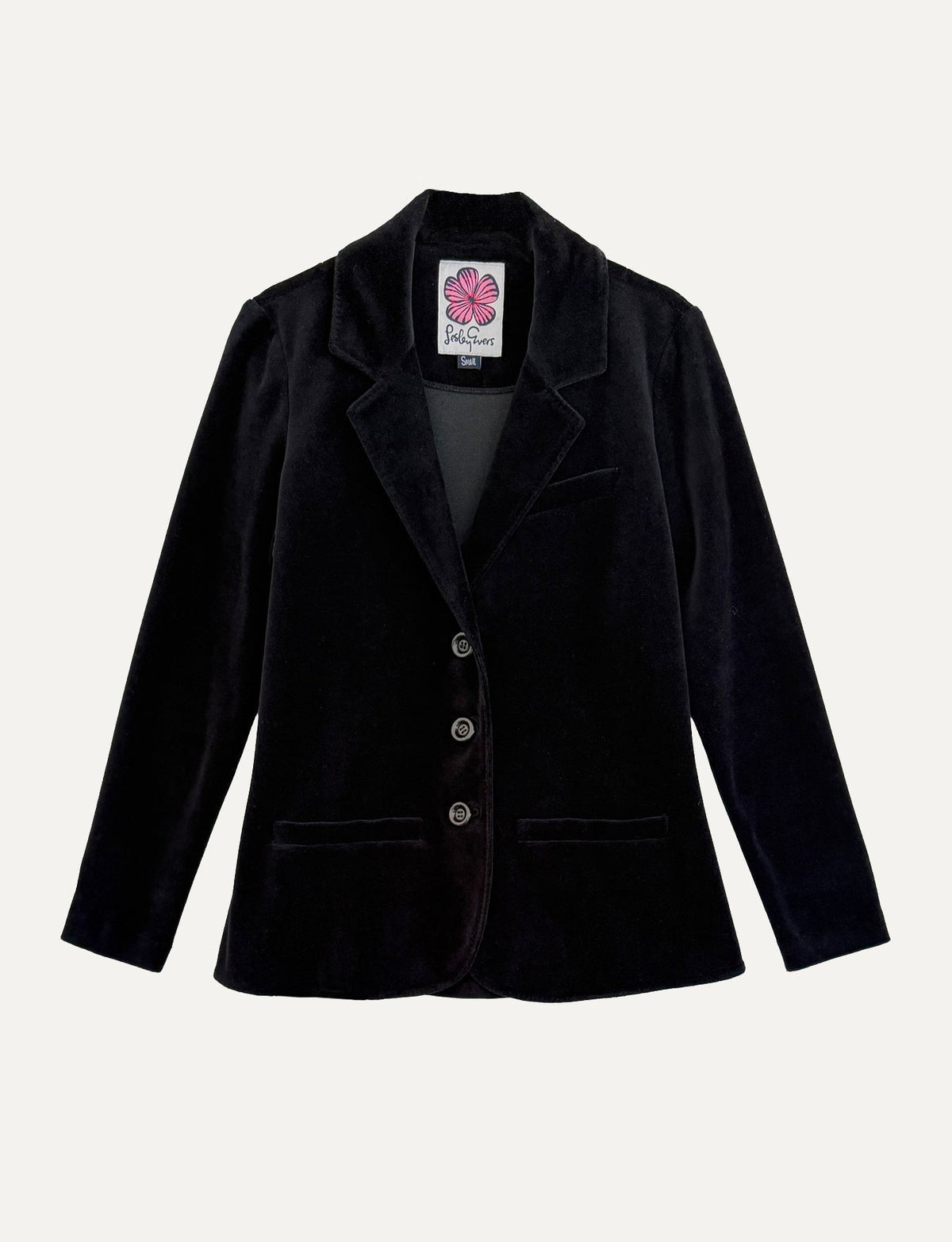 BRITT blazer Black Velour - Lesley Evers-Jacket-Shop-Shop/All Products
