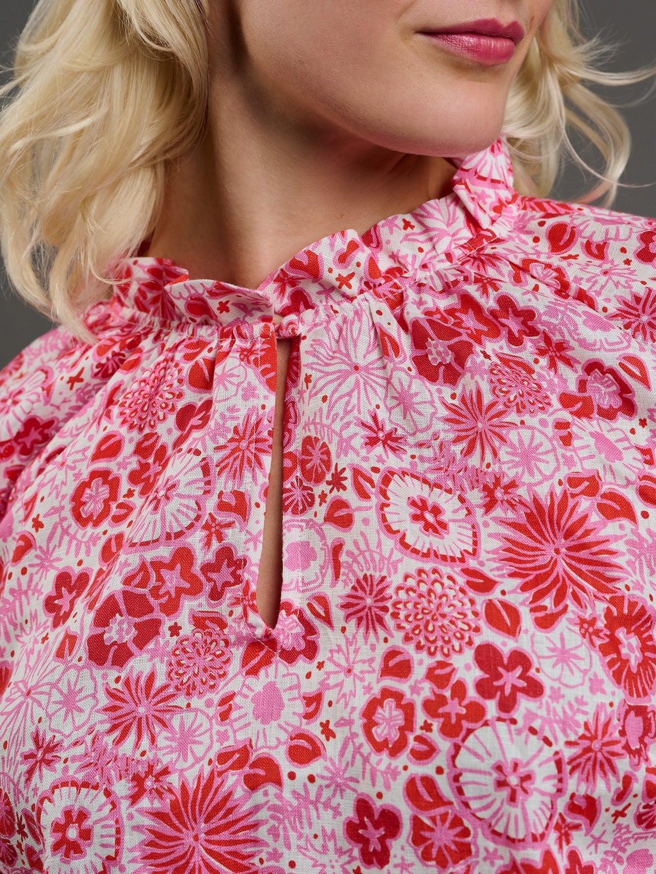 CAMILLE top Flower Patch Pink - Lesley Evers - camille - new - Shop