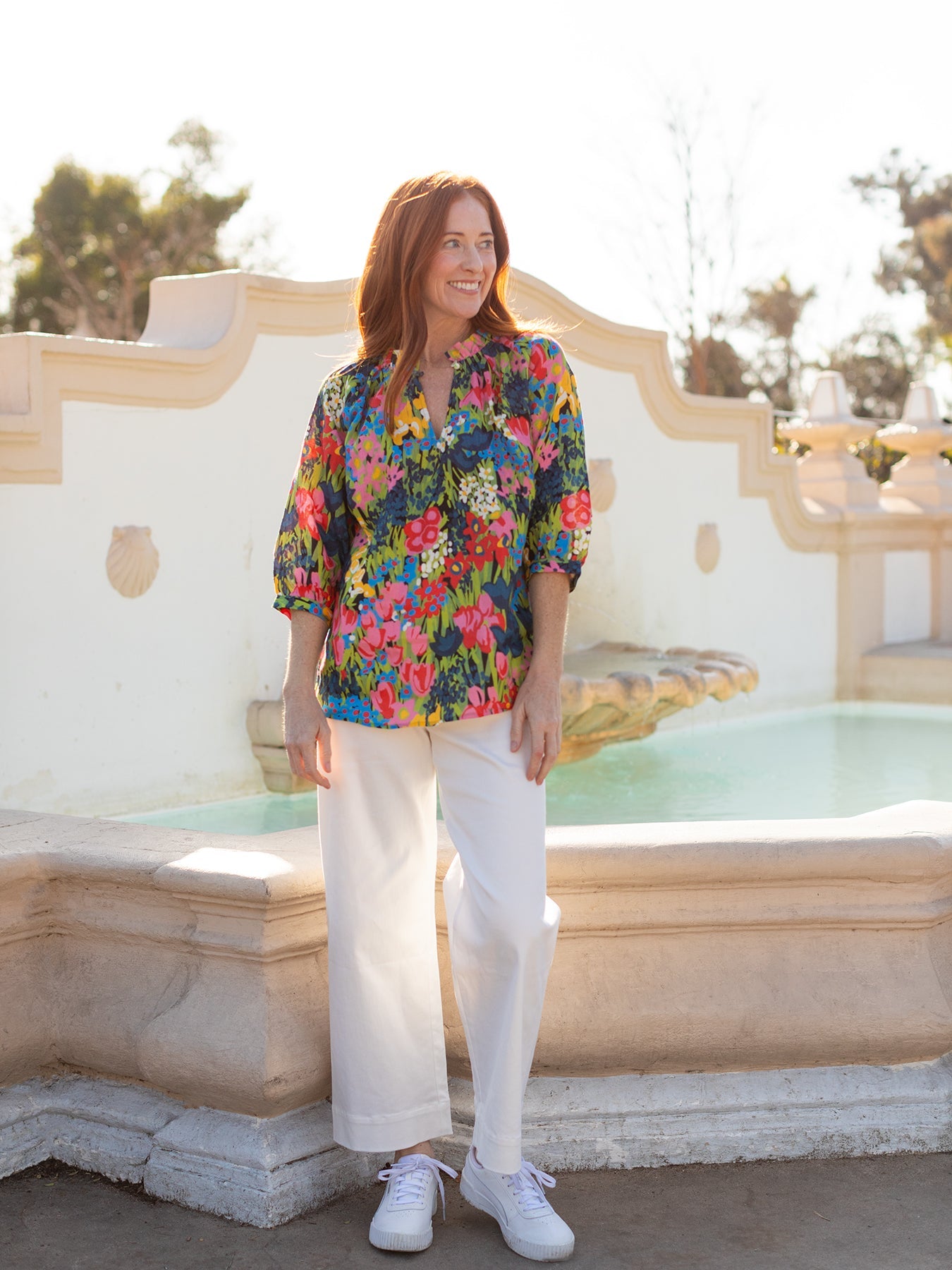 CAMILLE top Queen's Garden - Lesley Evers - camille - Shop - Shop/All Products