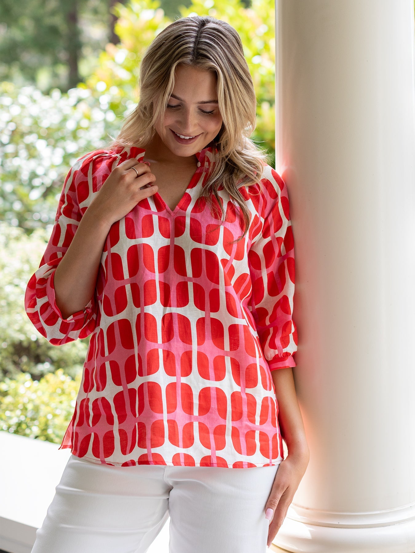 CAMILLE top Sausalito Pink - Lesley Evers - camille - Shop - Shop/All Products