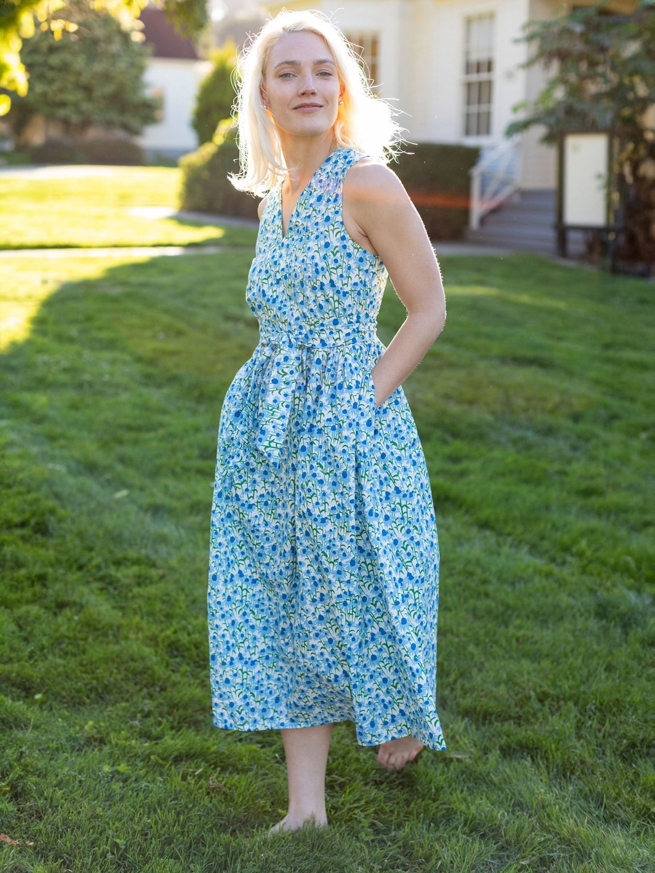CANDACE dress Echinacea Blue - Lesley Evers - dress -