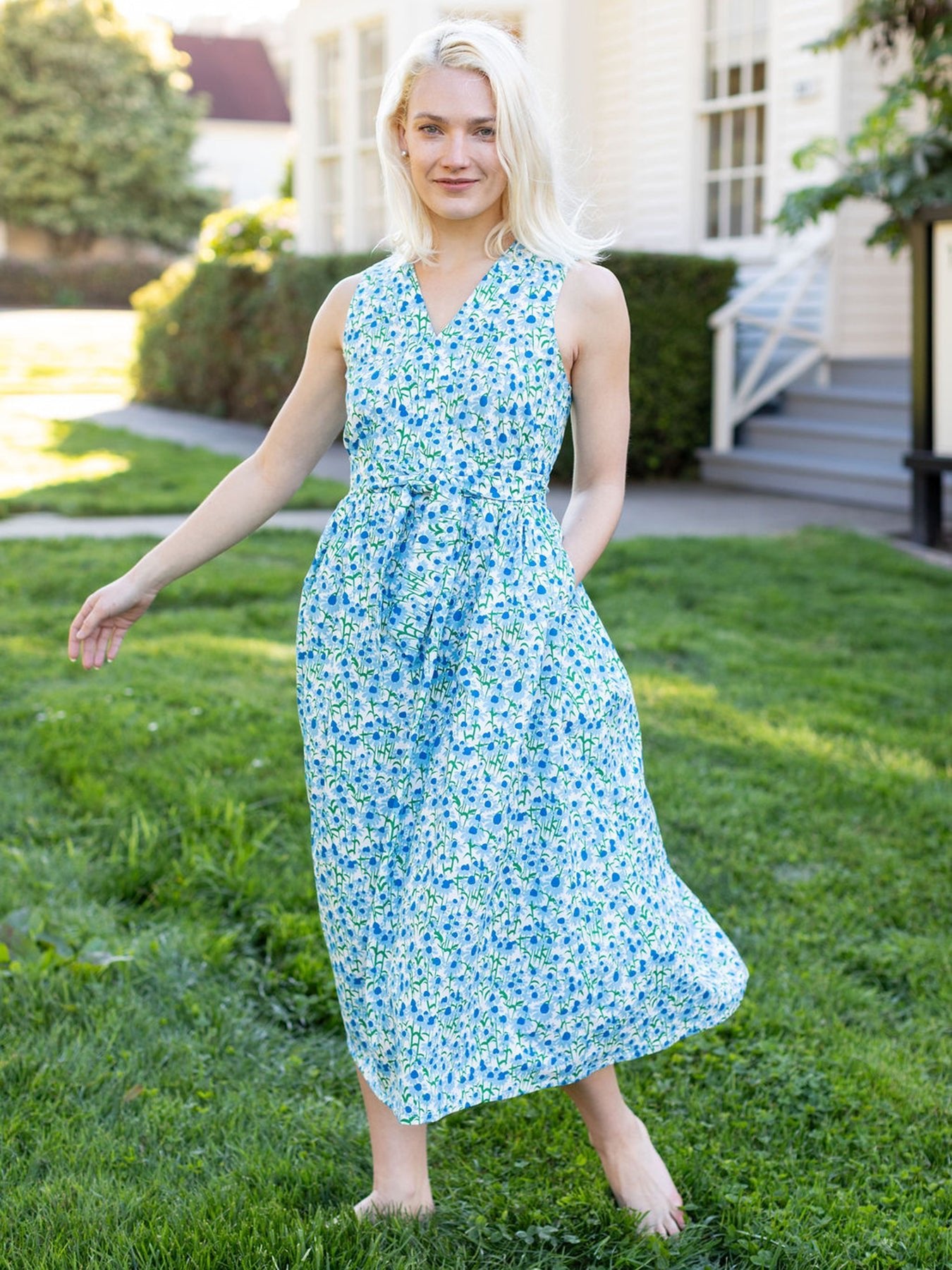 CANDACE dress Echinacea Blue - Lesley Evers - dress -