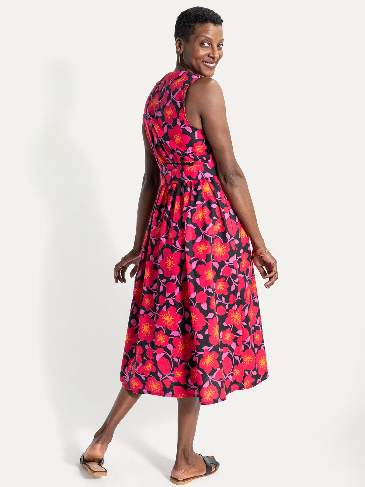 CANDACE dress Garden Wall Pink and Black - Lesley Evers-candace-dress-new