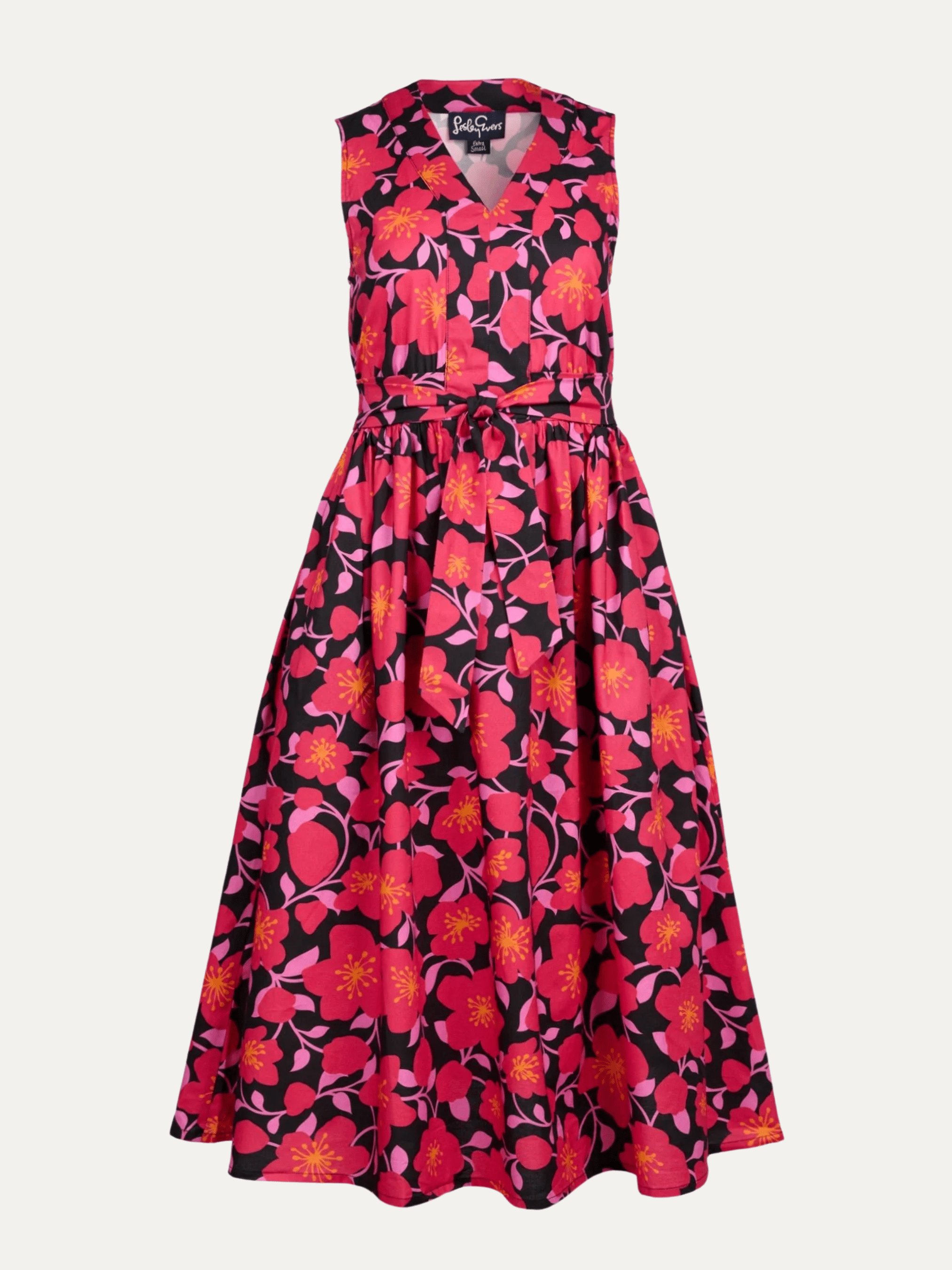 CANDACE dress Garden Wall Pink and Black - Lesley Evers-candace-dress-new