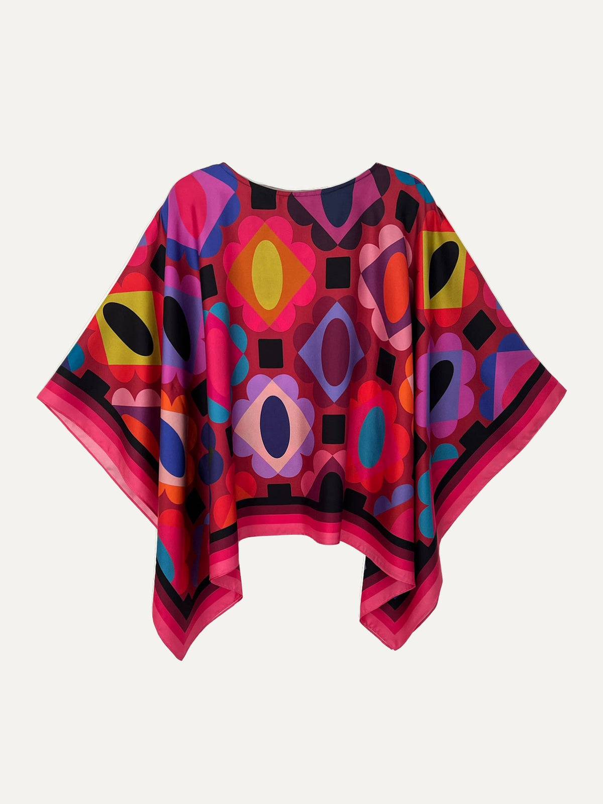 CELESTE silk top Gems Garnet - Lesley Evers-celeste-chic silk-Gems