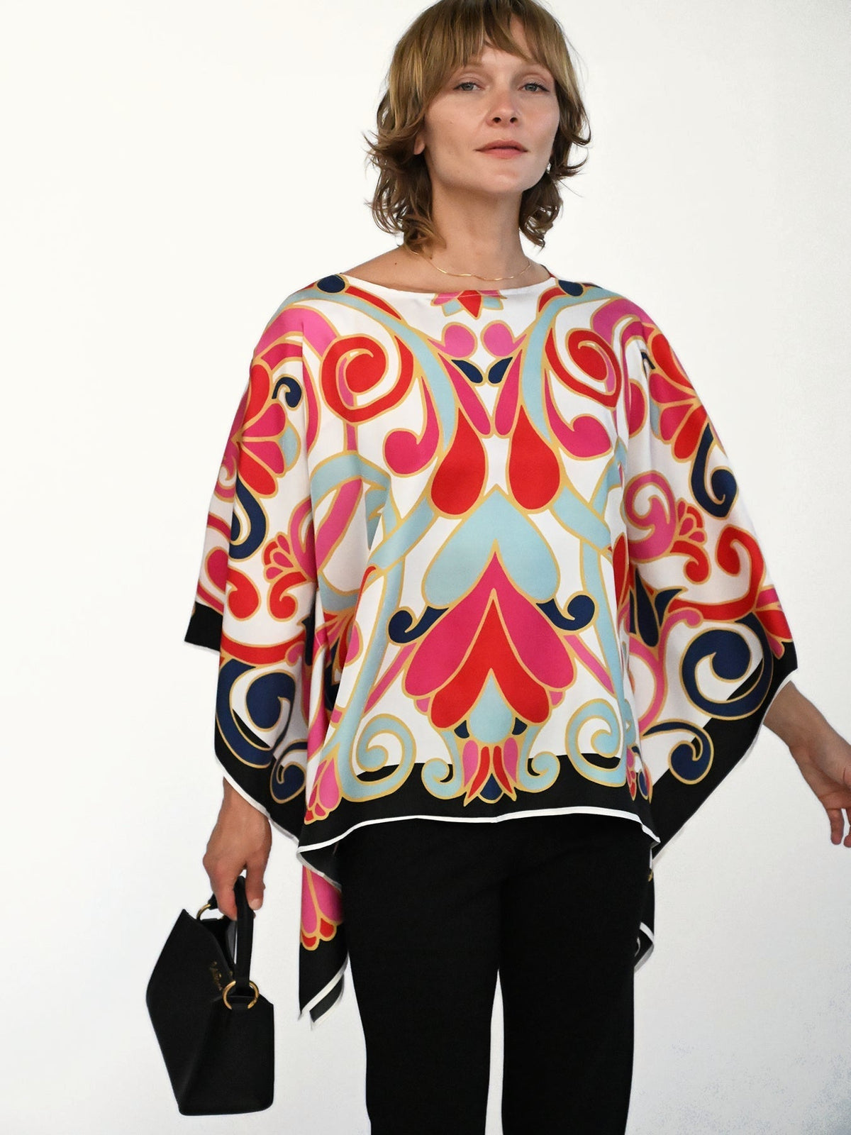 CELESTE silk top Vitalia - Lesley Evers-celeste-chic silk-pinwheel
