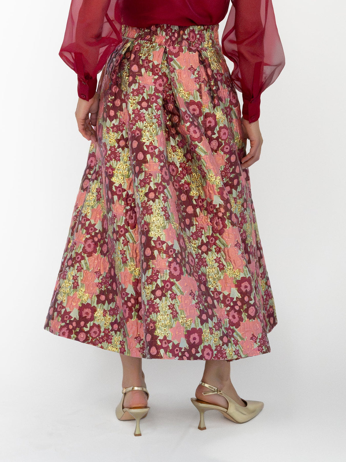 CELINE skirt Daffodils Pink - Lesley Evers-Bottoms-gown-Shop