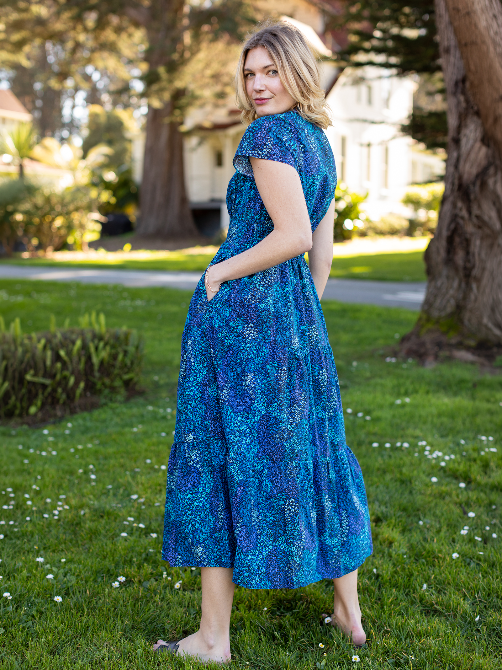 CHELSEA dress May Flowers Blue - Lesley Evers - Dress - new - New Arrivals
