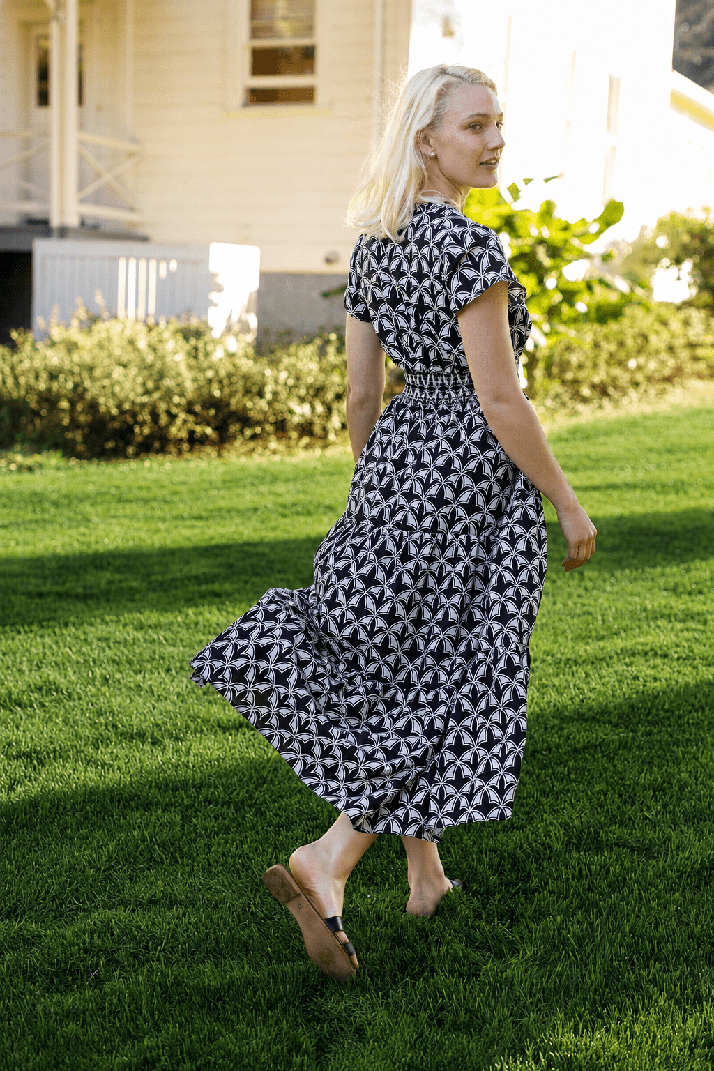 CHELSEA dress Valencia Black and Ivory - Lesley Evers - cotton dress - Dress - new