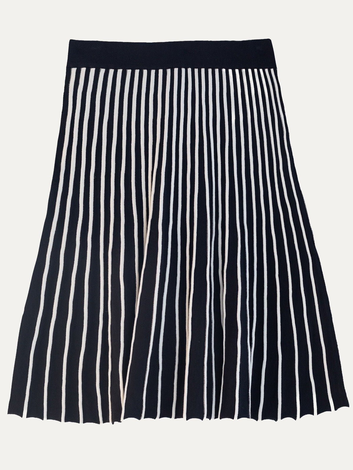 CHLOE knit skirt Black and White Stripe - Lesley Evers-bottom-clothing-Skirt