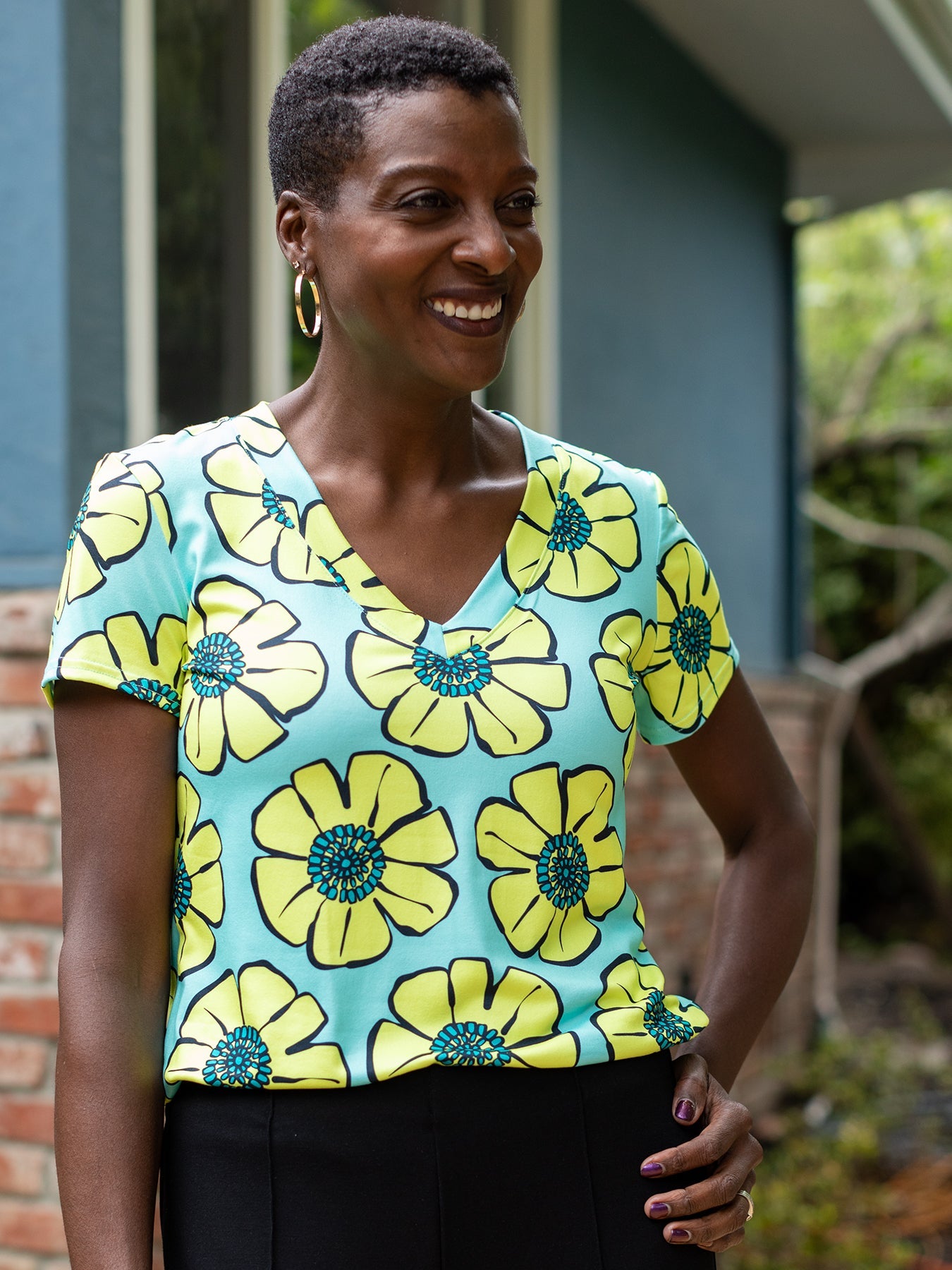 CINDI tee Blooms Yellow - Lesley Evers - Best Seller - cindi - dandelion