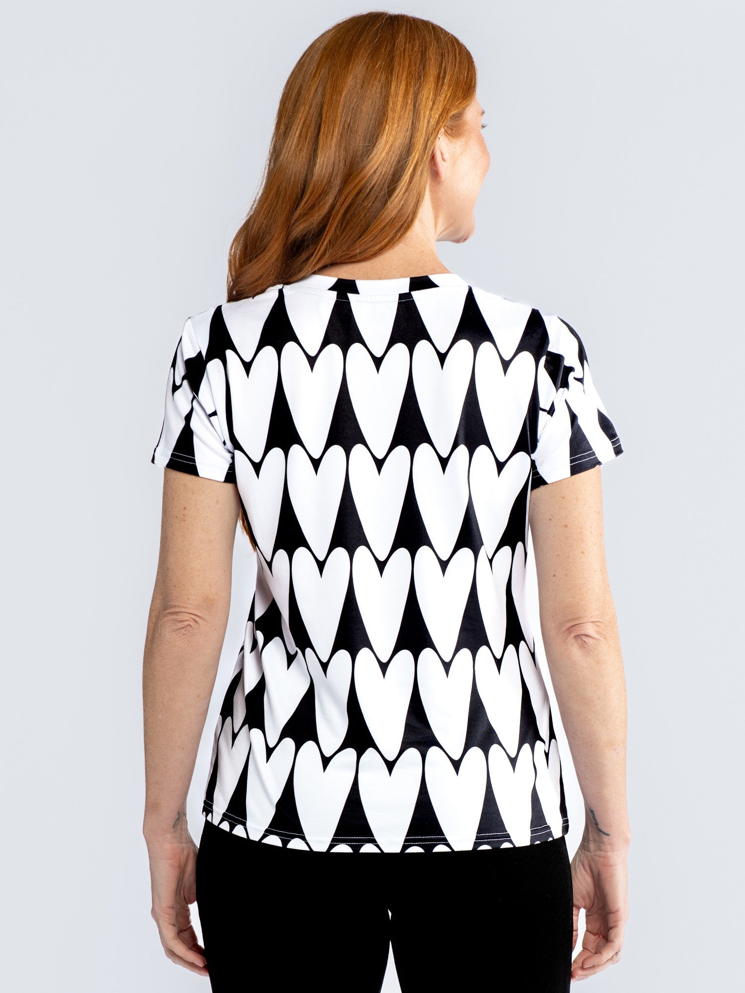 CINDI tee Hearts - Lesley Evers-black and white-cindi-cindi tee