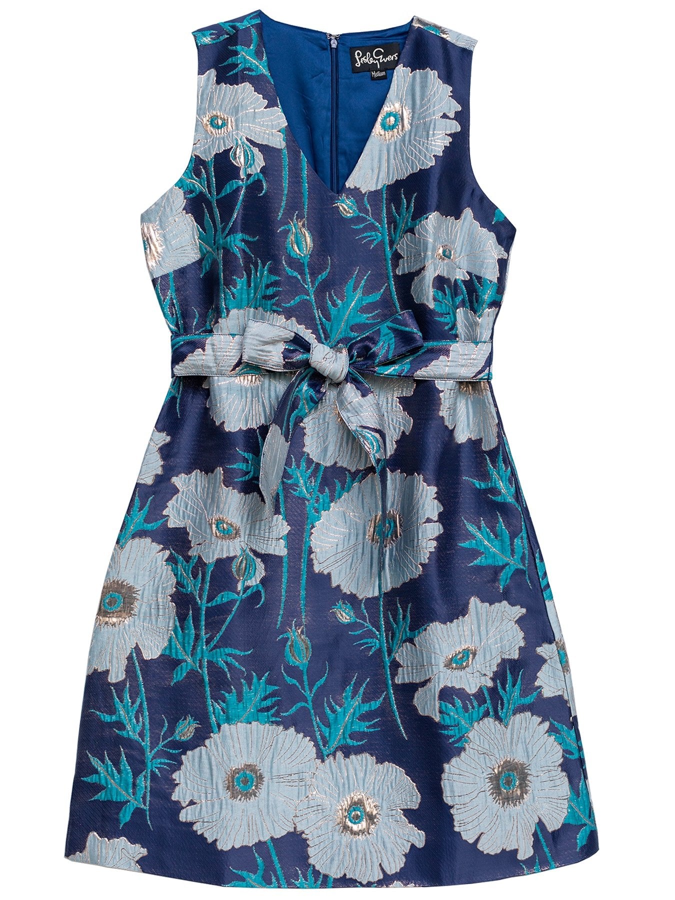 CLARISSA dress Tree Poppy Blue - Lesley Evers - Dress - Shop - Shop/All Products