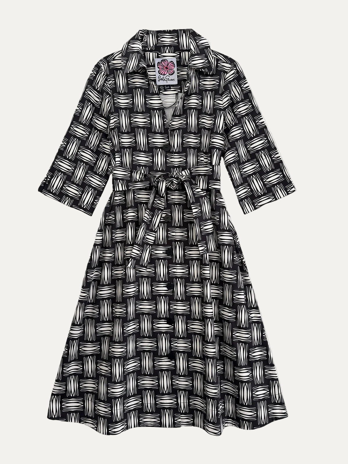 CLEMENTINE shirtdress Basketweave - Lesley Evers-A-line-Clementine-Dress