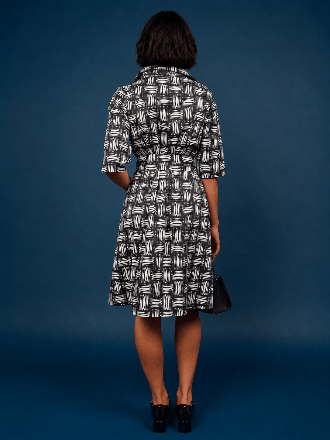 CLEMENTINE shirtdress Basketweave - Lesley Evers-A-line-Clementine-Dress