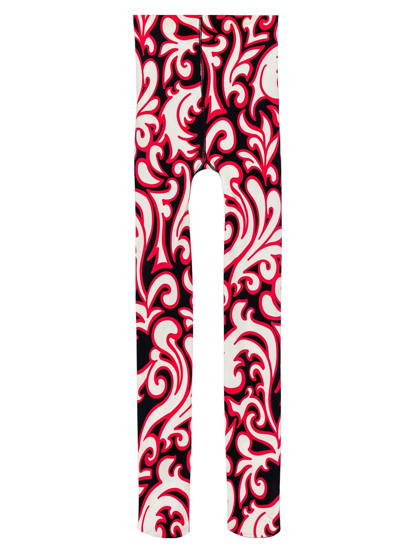 COCO tights Filigree Red - Lesley Evers - colorful - Colorful patterned tights - colorful tights