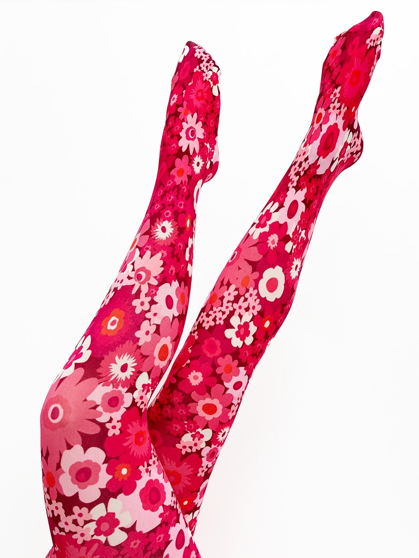 COCO tights Flower Power Burgundy – Lesley Evers