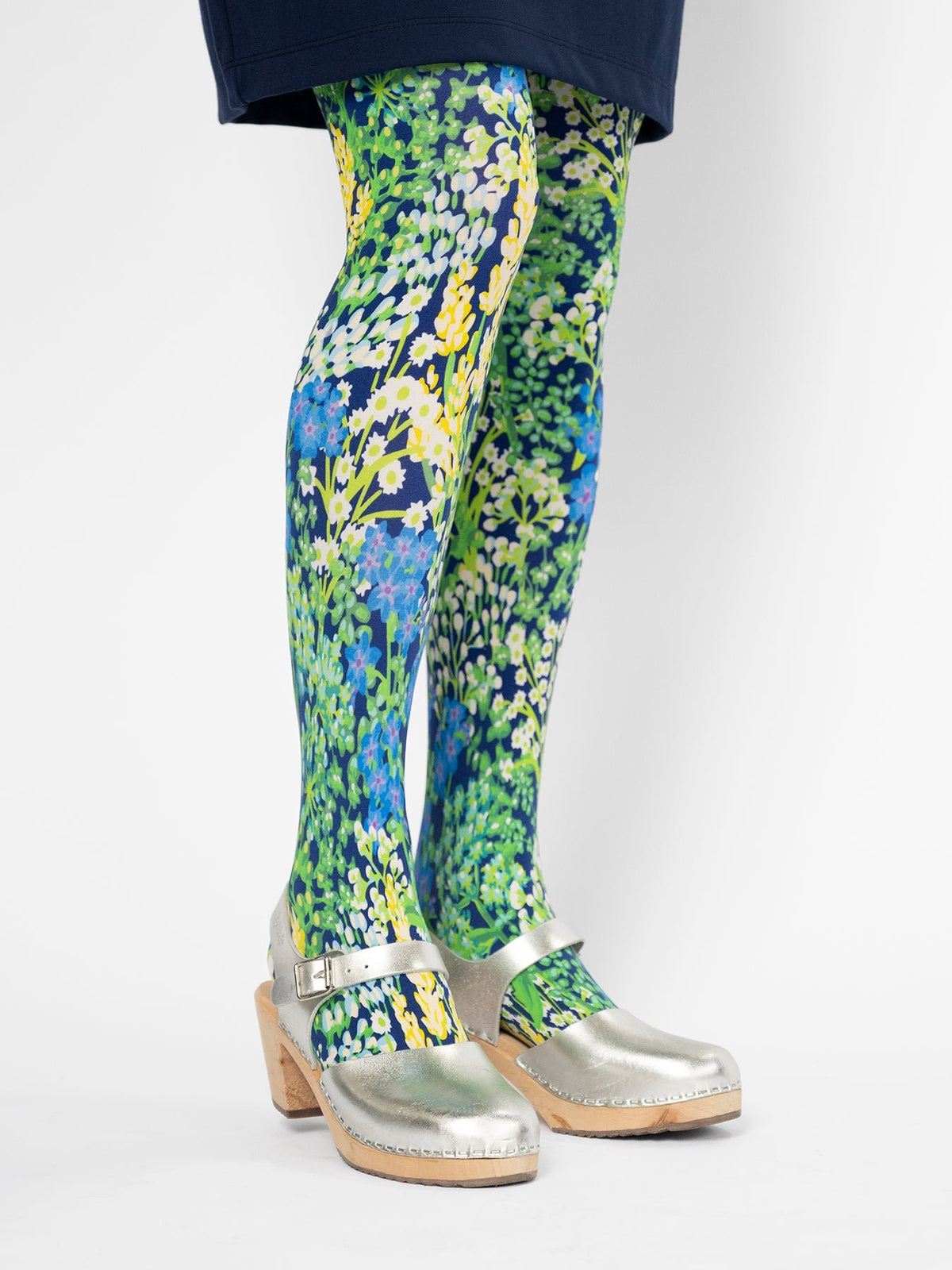 COCO tights Spring Meadow Green - Lesley Evers-coco-colorful-Colorful patterned tights