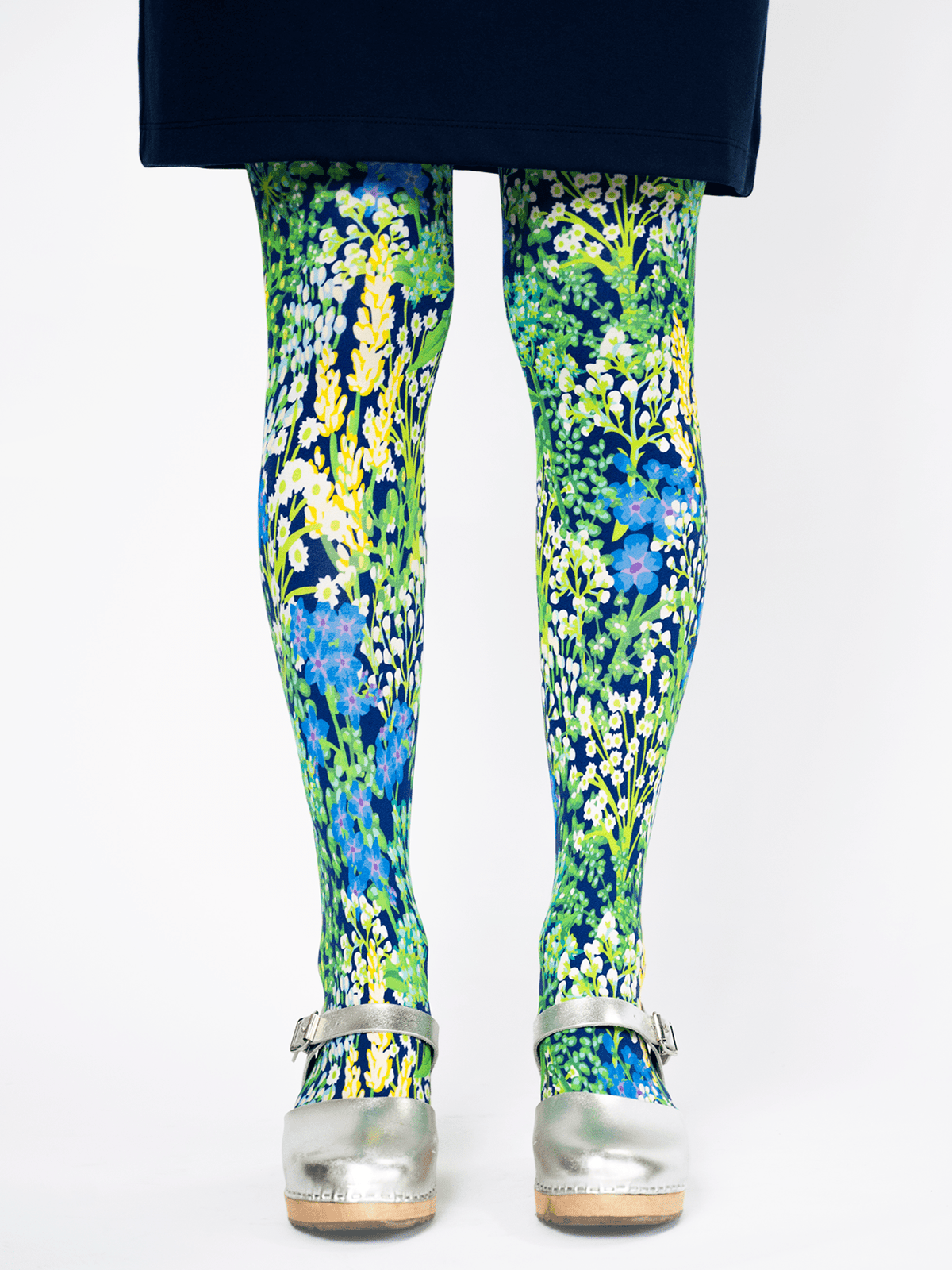 COCO tights Spring Meadow Green - Lesley Evers-coco-colorful-Colorful patterned tights