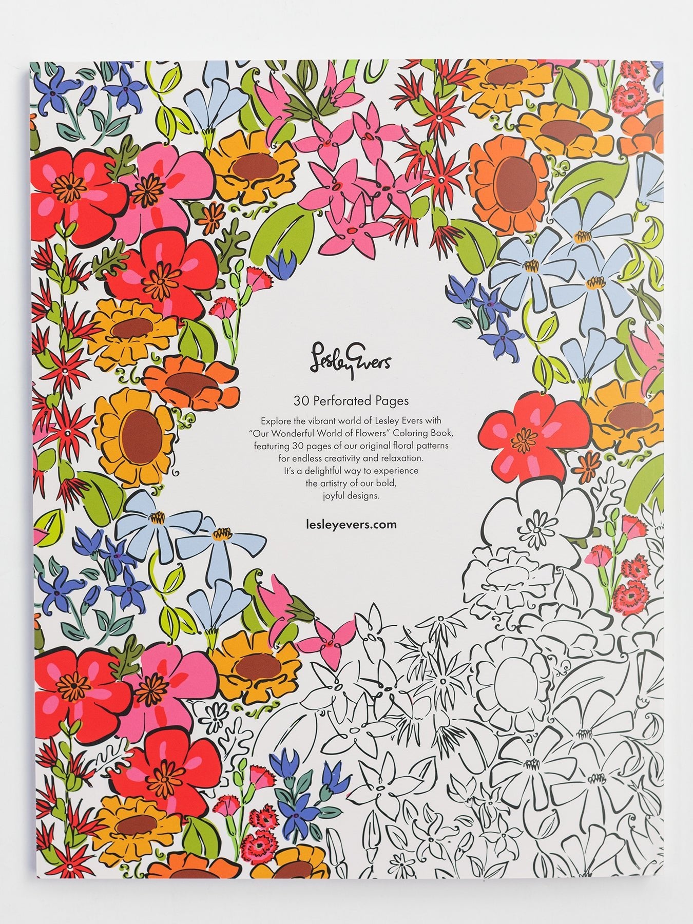 COLORING BOOK Our Wonderful World of Flowers - Lesley Evers - adult coloring book - coloring - coloring book