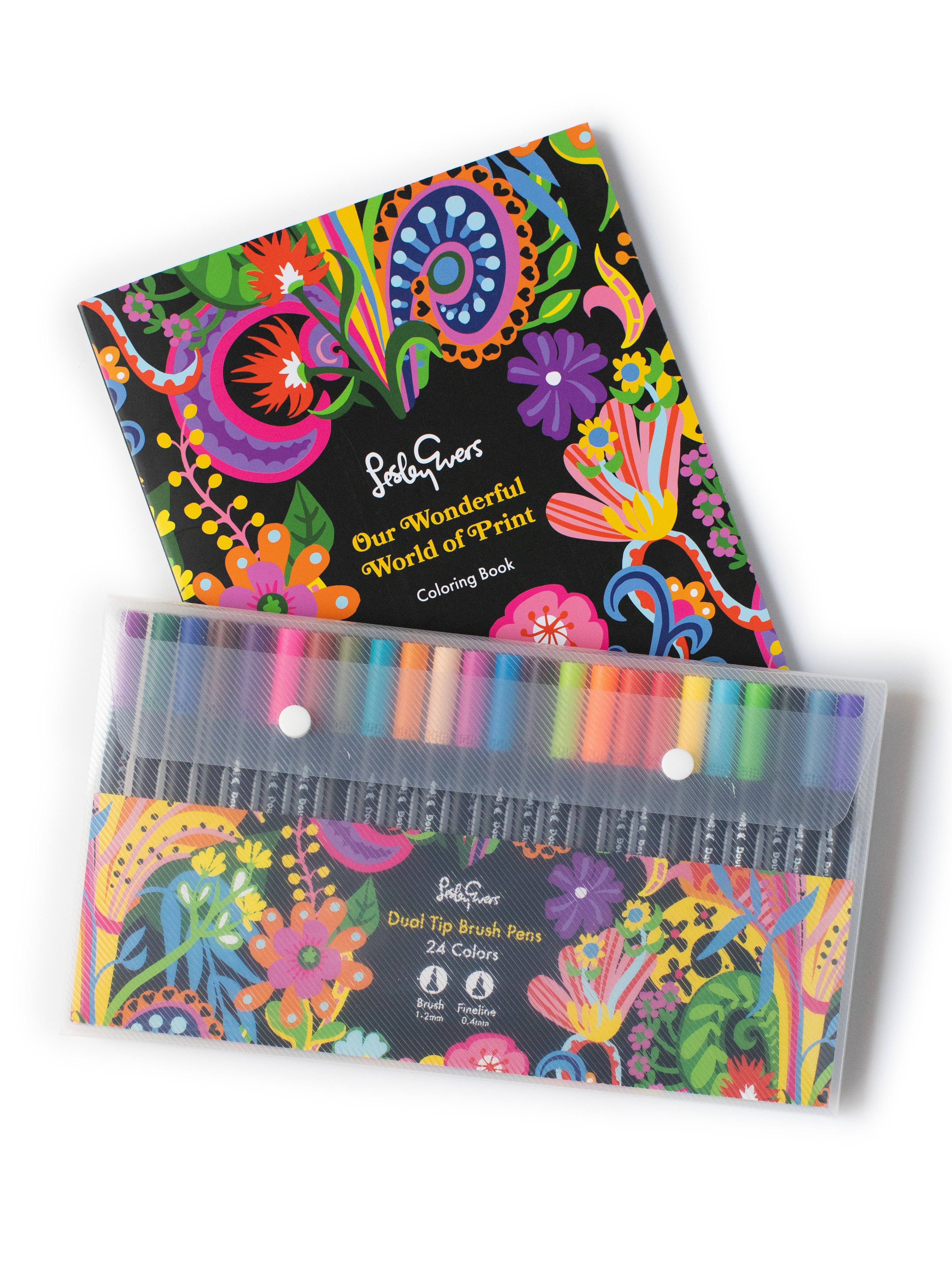 COLORING BOOK Our Wonderful World of Print - Lesley Evers - adult coloring book - coloring - coloring book