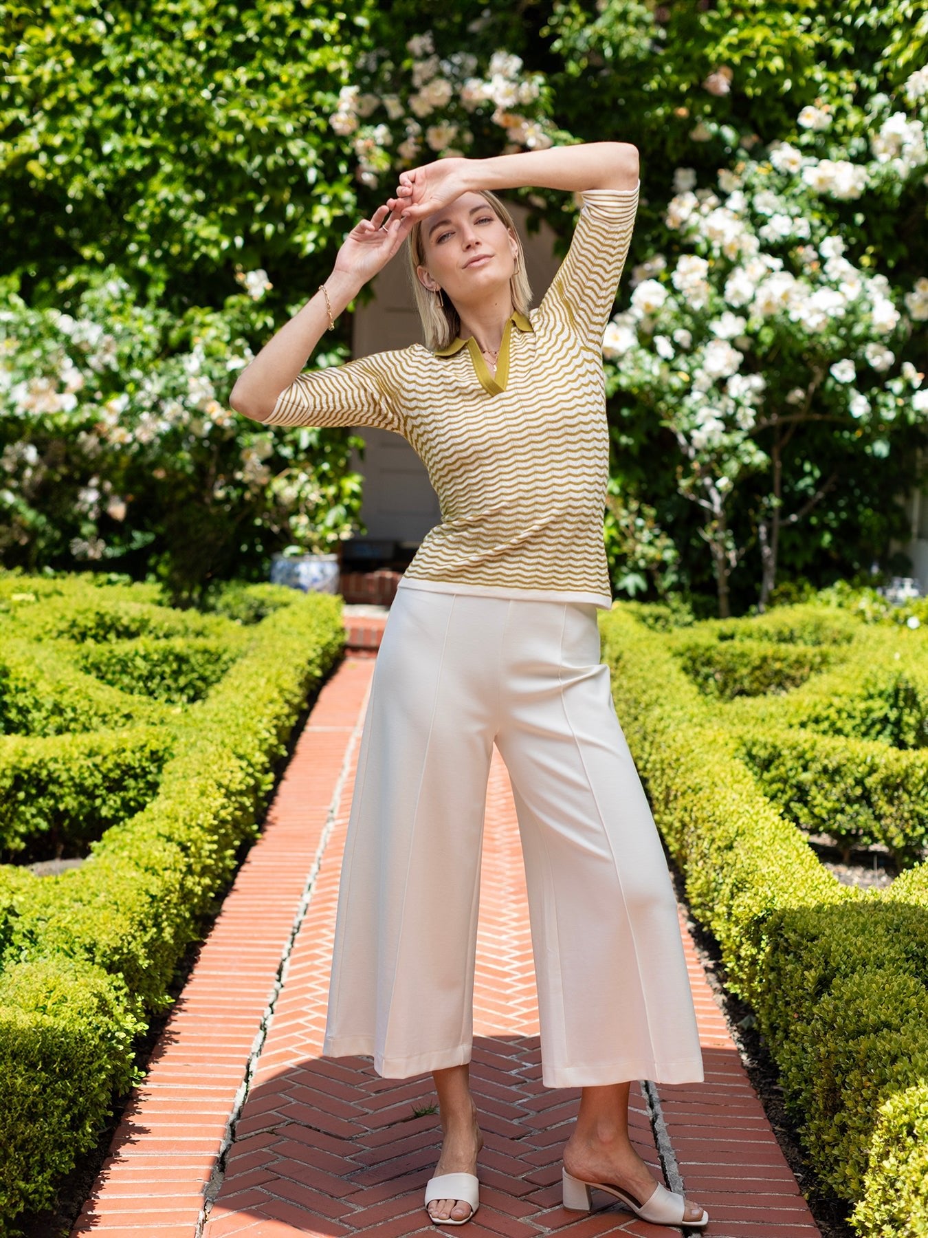 CONNIE pant White Ponte - Lesley Evers - Bottoms - connie - Pants