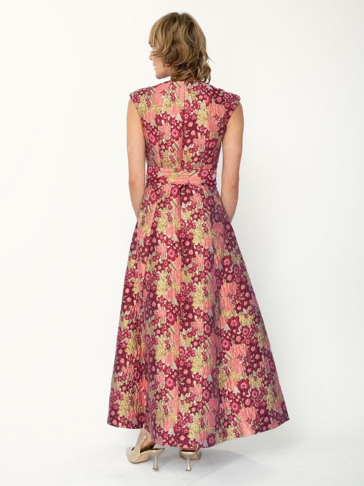 CORDELIA dress Daffodils Pink - Lesley Evers-Cordelia-Dress-gown