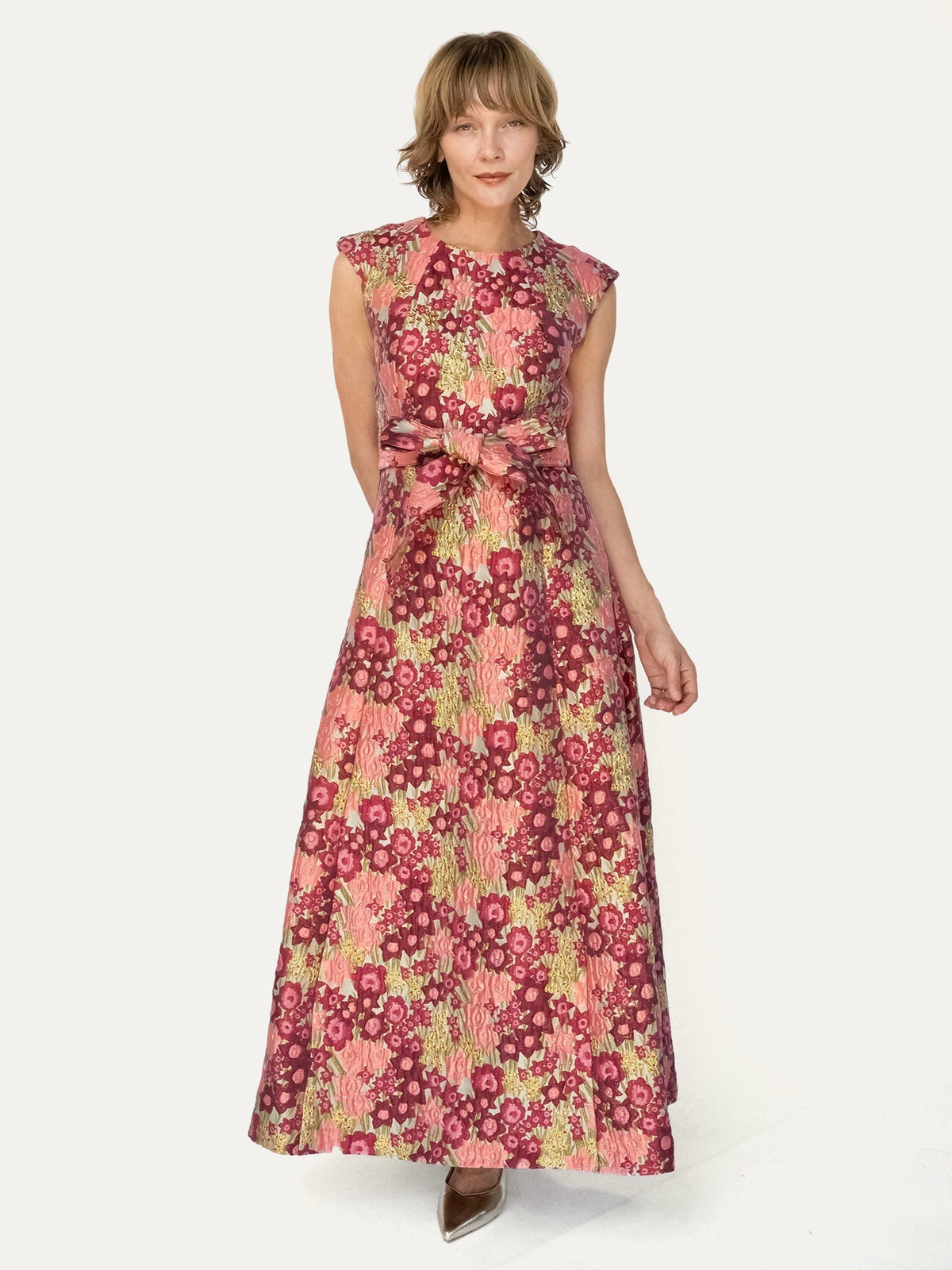 CORDELIA dress Daffodils Pink - Lesley Evers-Cordelia-Dress-gown