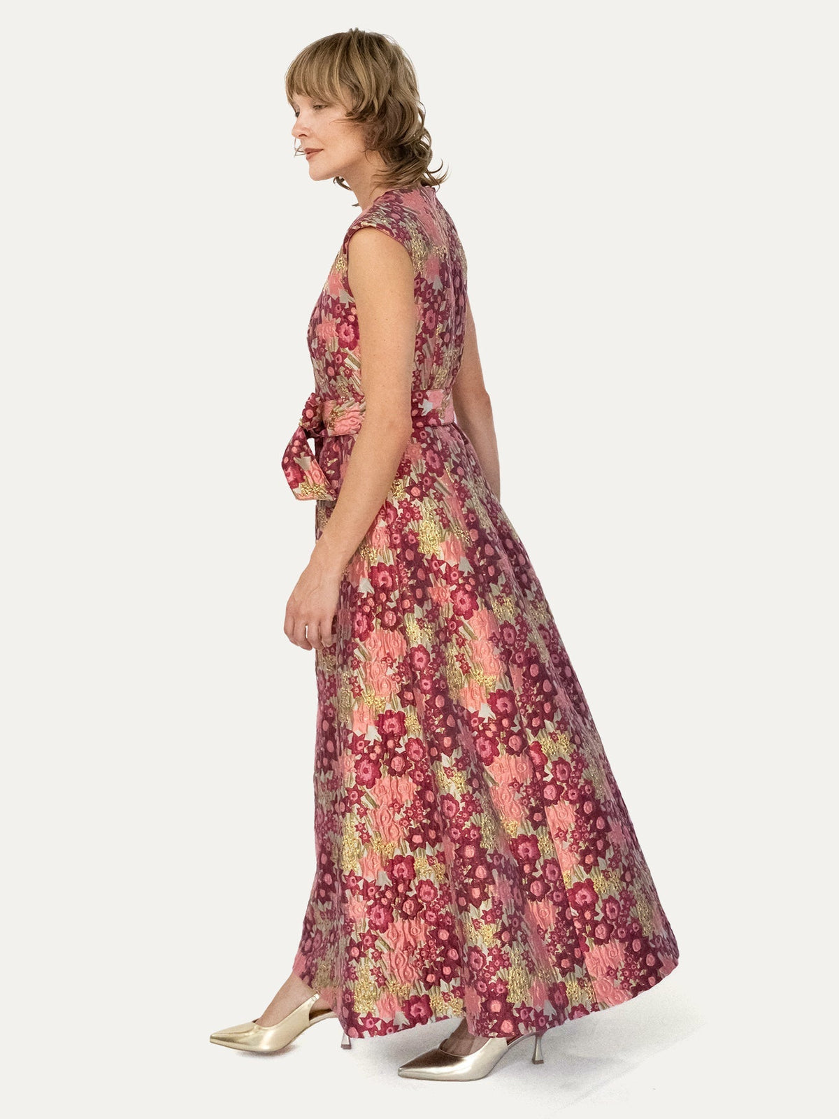 CORDELIA dress Daffodils Pink - Lesley Evers-Cordelia-Dress-gown