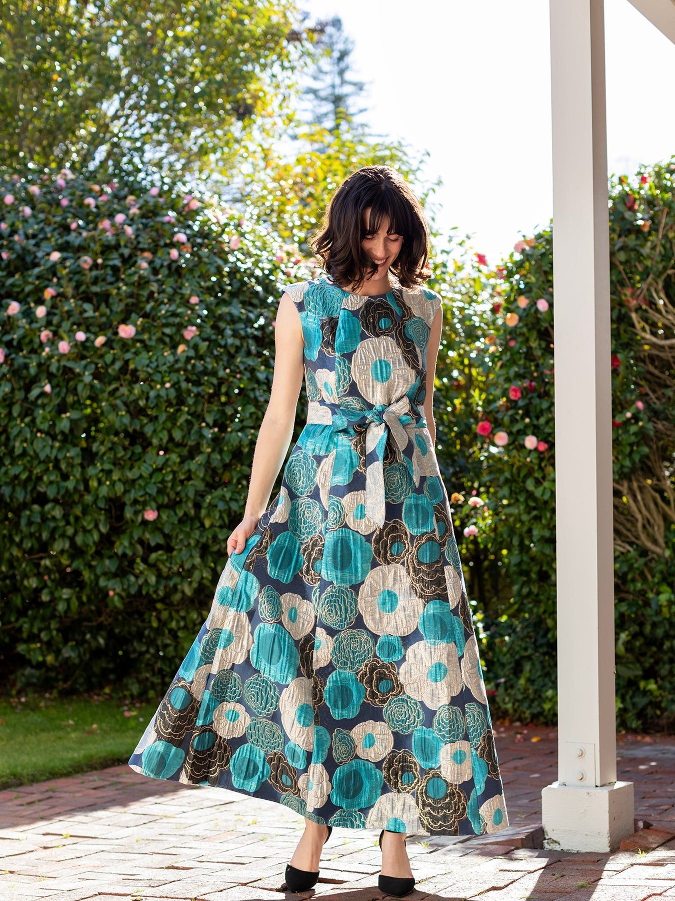 CORDELIA dress Flower Charm Blue - Lesley Evers - Dress - Printed Dress - Shop