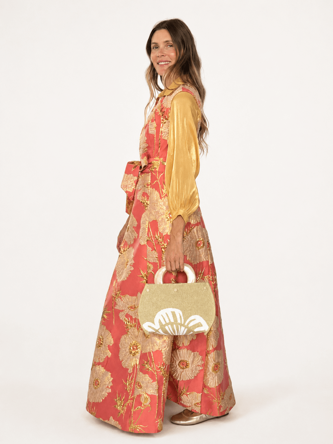 CORDELIA dress Tree Poppy Pink - Lesley Evers-Cordelia-Dress-gown