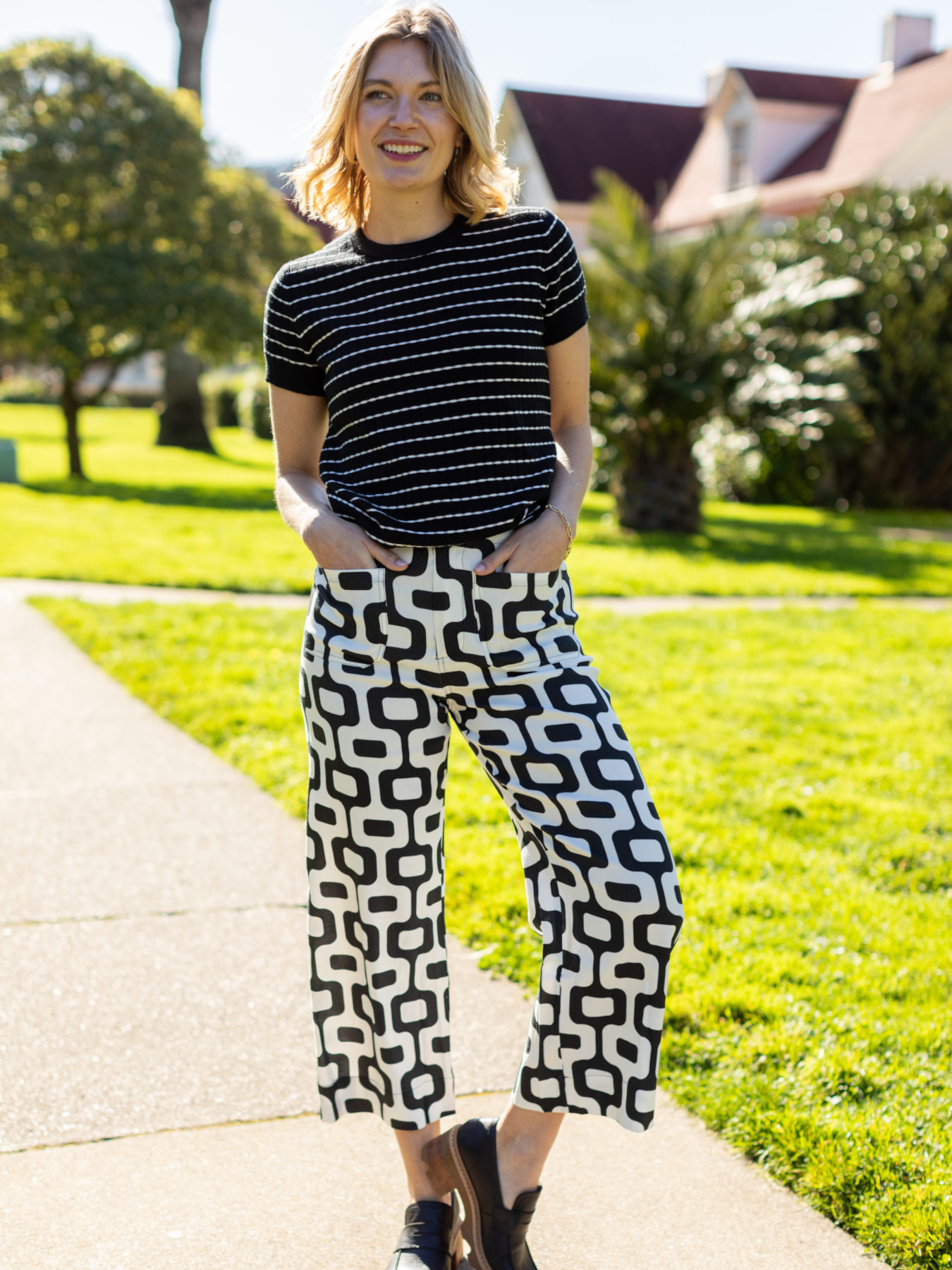 DANA pant Barcelona Black and White - Lesley Evers - barcelona - dana - dana pant
