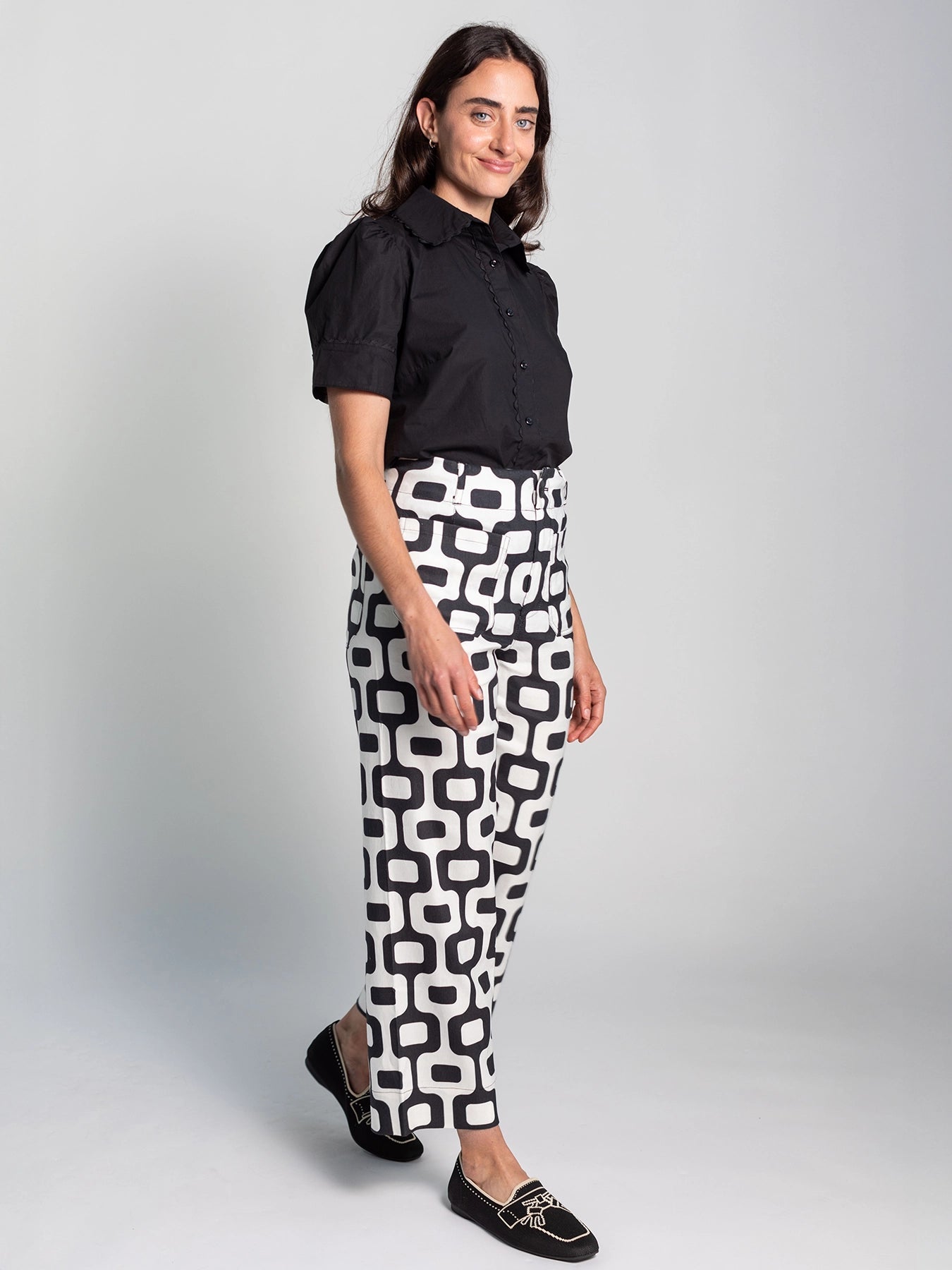 DANA pant Barcelona Black and White - Lesley Evers - barcelona - dana - dana pant