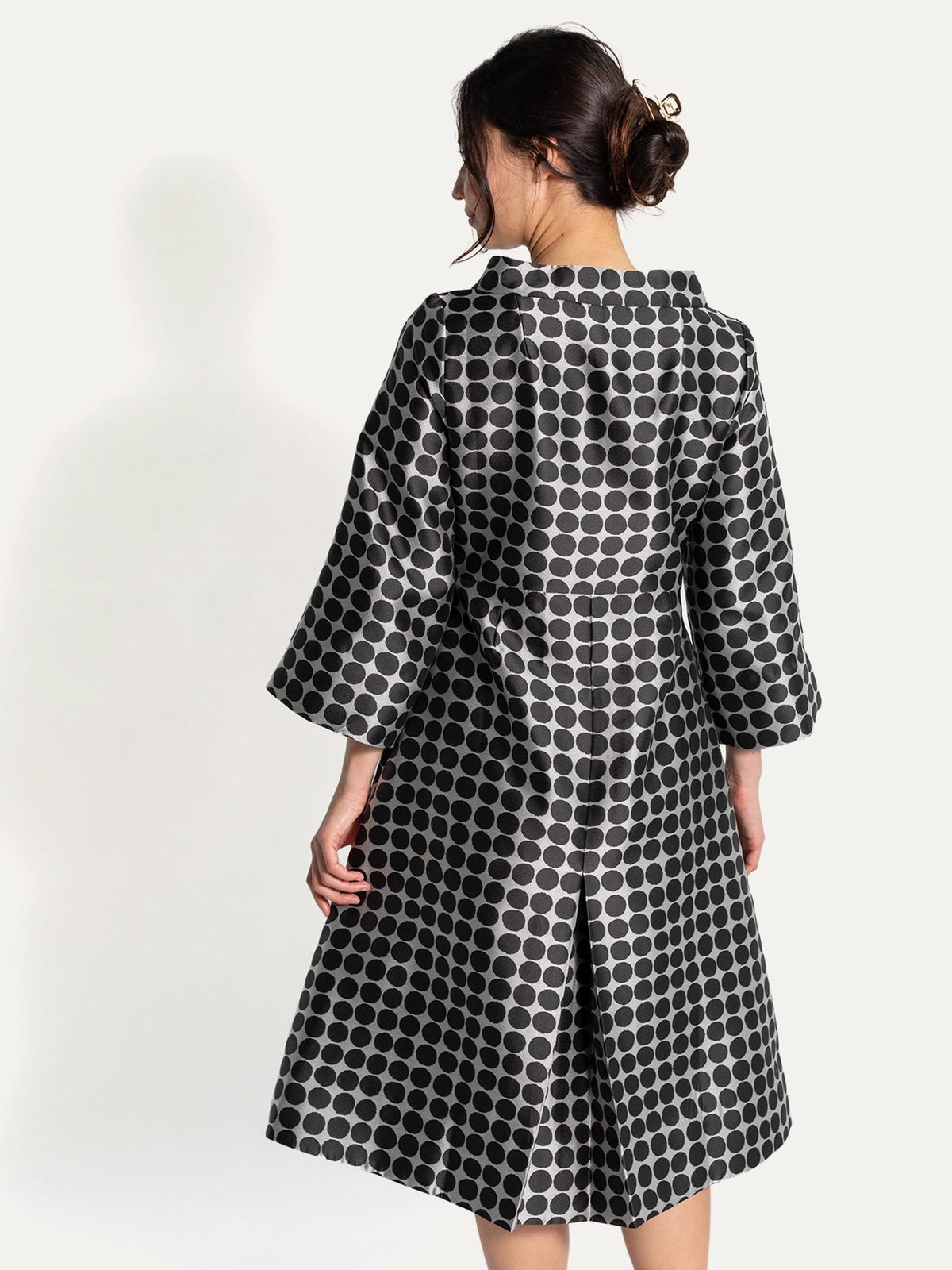DAPHNE coat Black Dots - Lesley Evers-Best Seller-coat-daphne