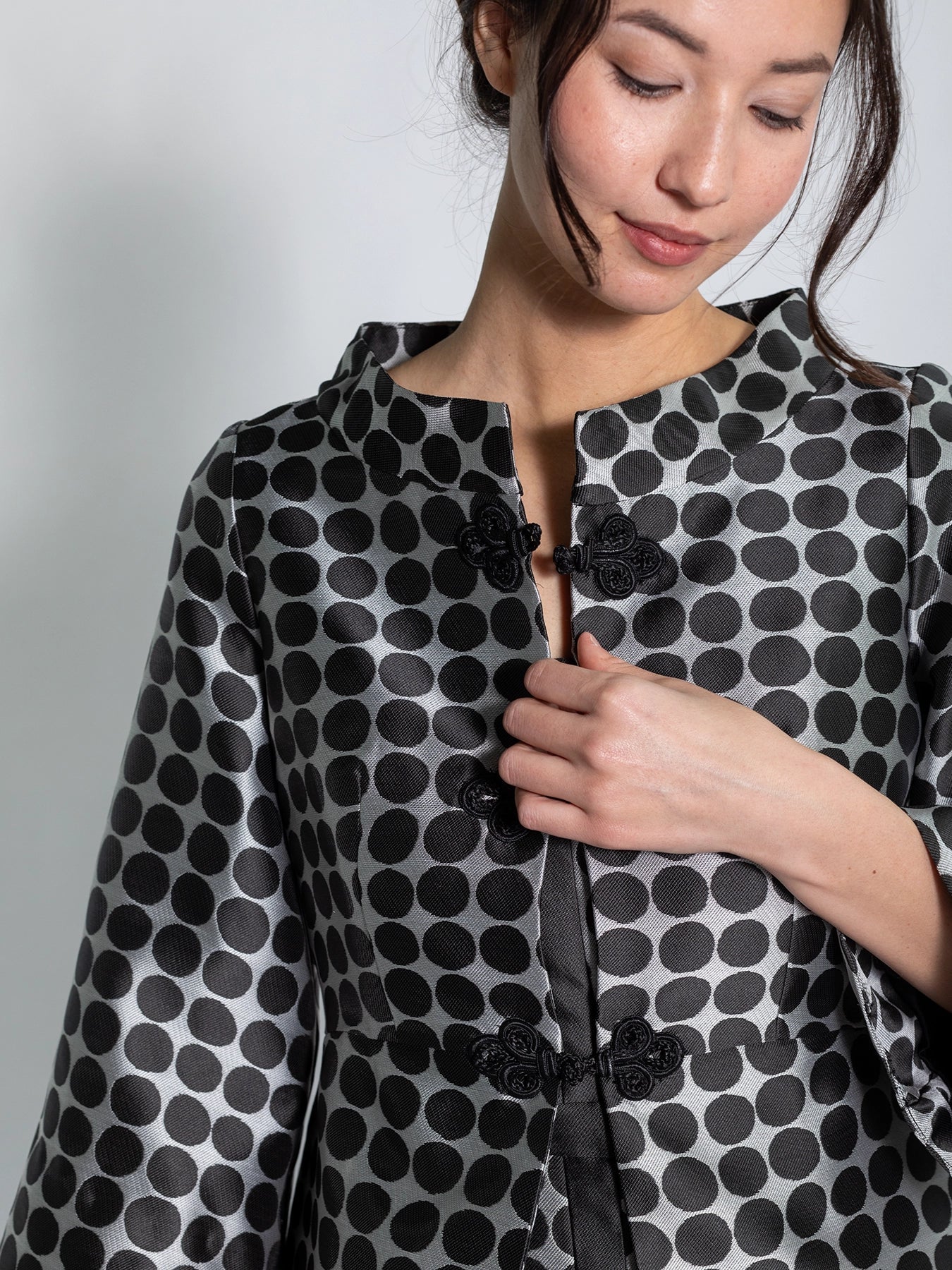 DAPHNE coat Black Dots - Lesley Evers - Best Seller - coat - outerwear