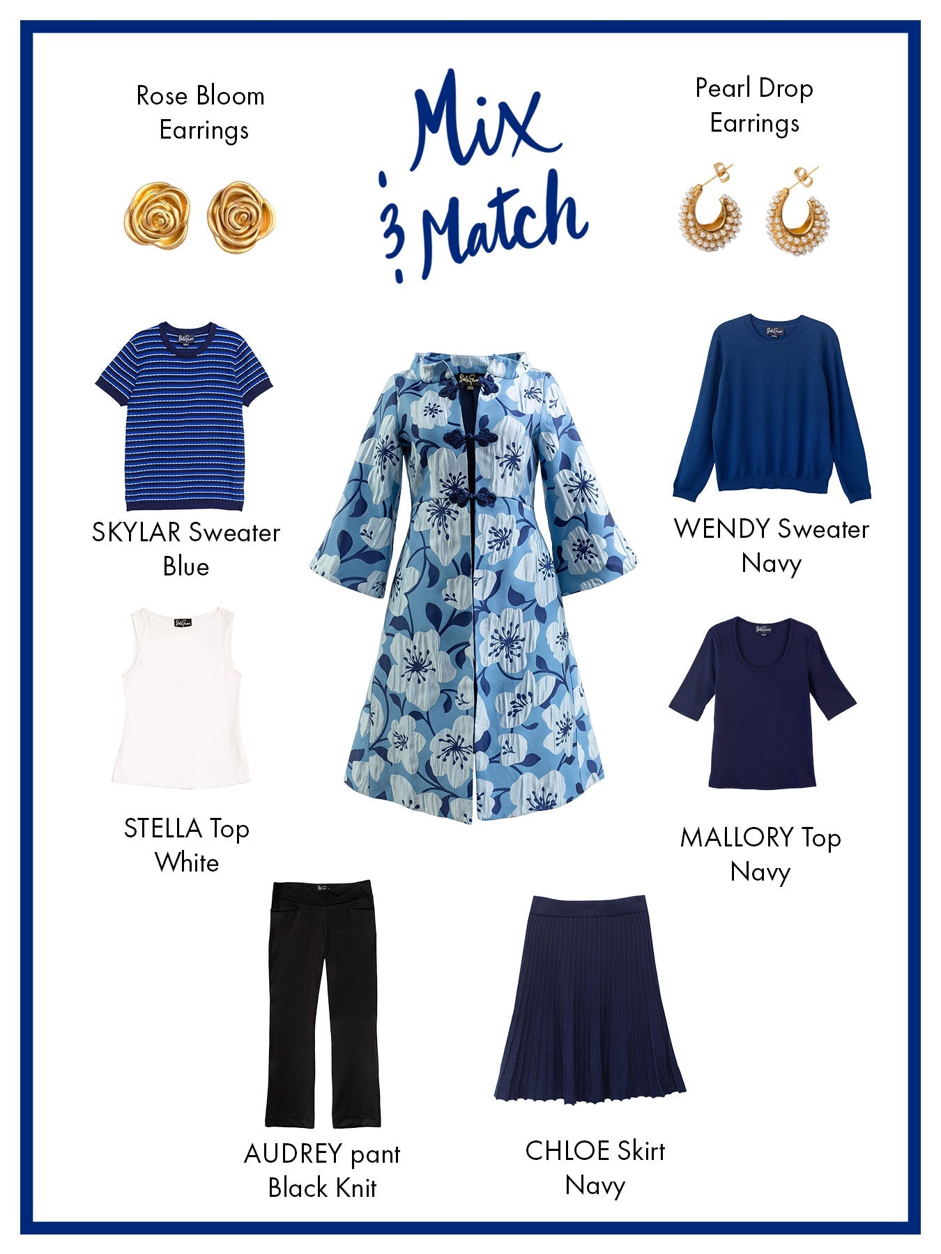 DAPHNE coat Garden Wall Blue - Lesley Evers - Best Seller - coat - new