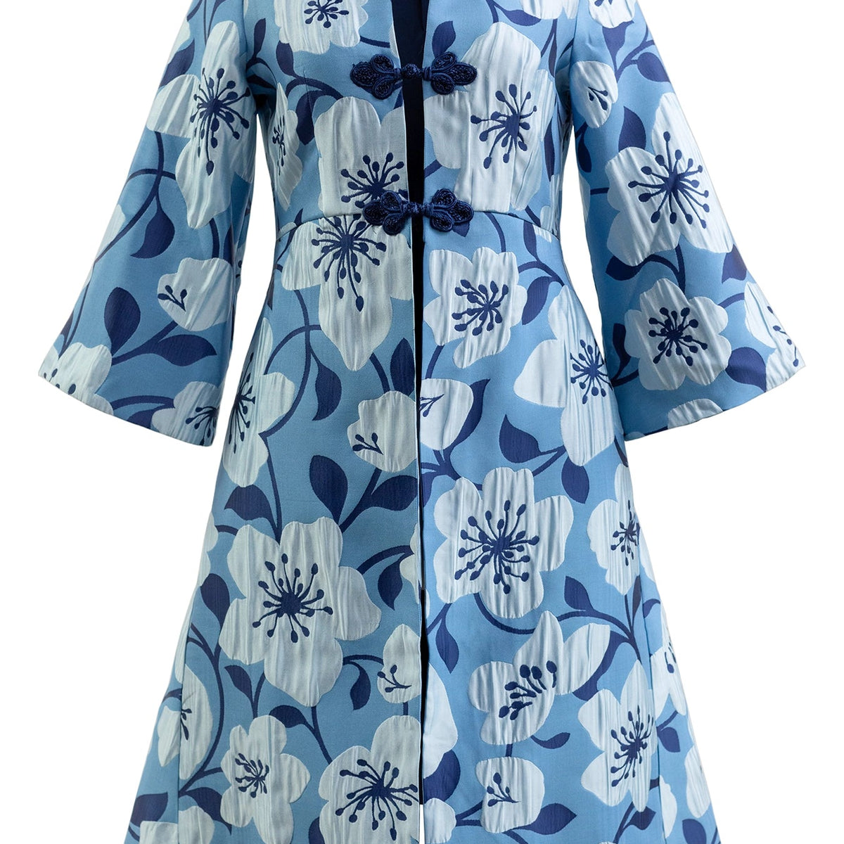 DAPHNE coat Garden Wall Blue – Lesley Evers