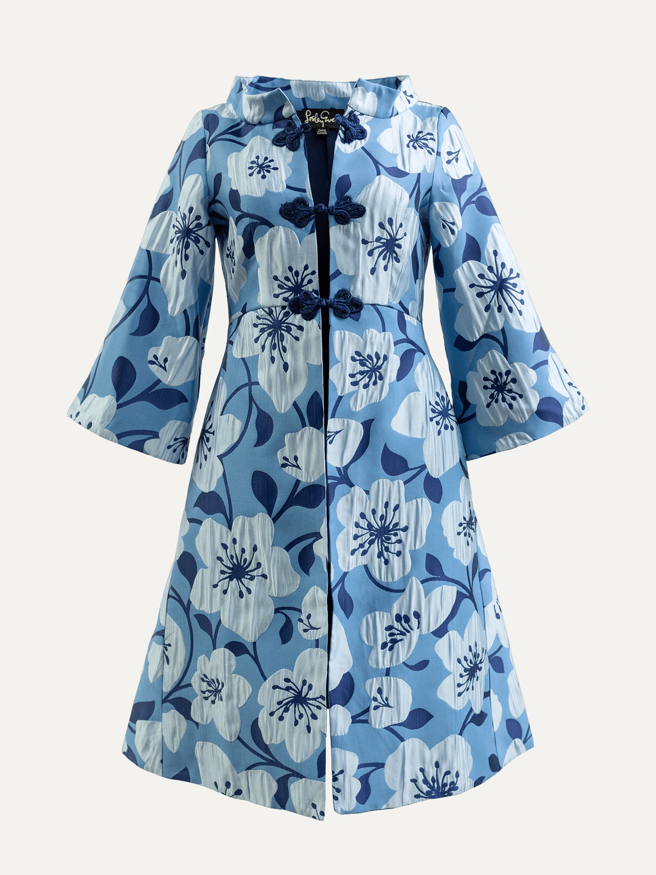 DAPHNE coat Garden Wall Blue - Lesley Evers-Best Seller-coat-daphne