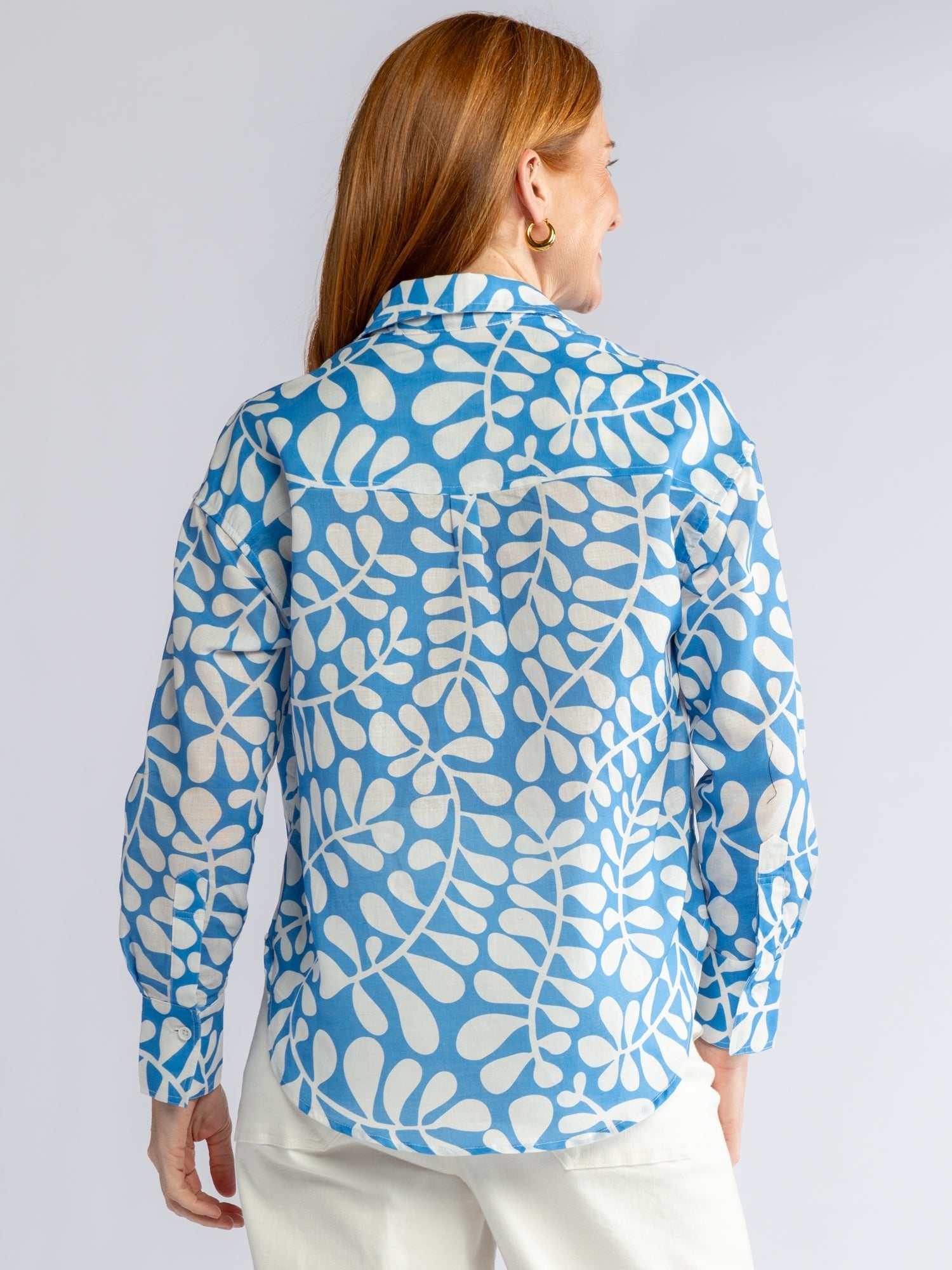 DAWN shirt Blue Fern - Lesley Evers-Best Seller-blouse-DAWN