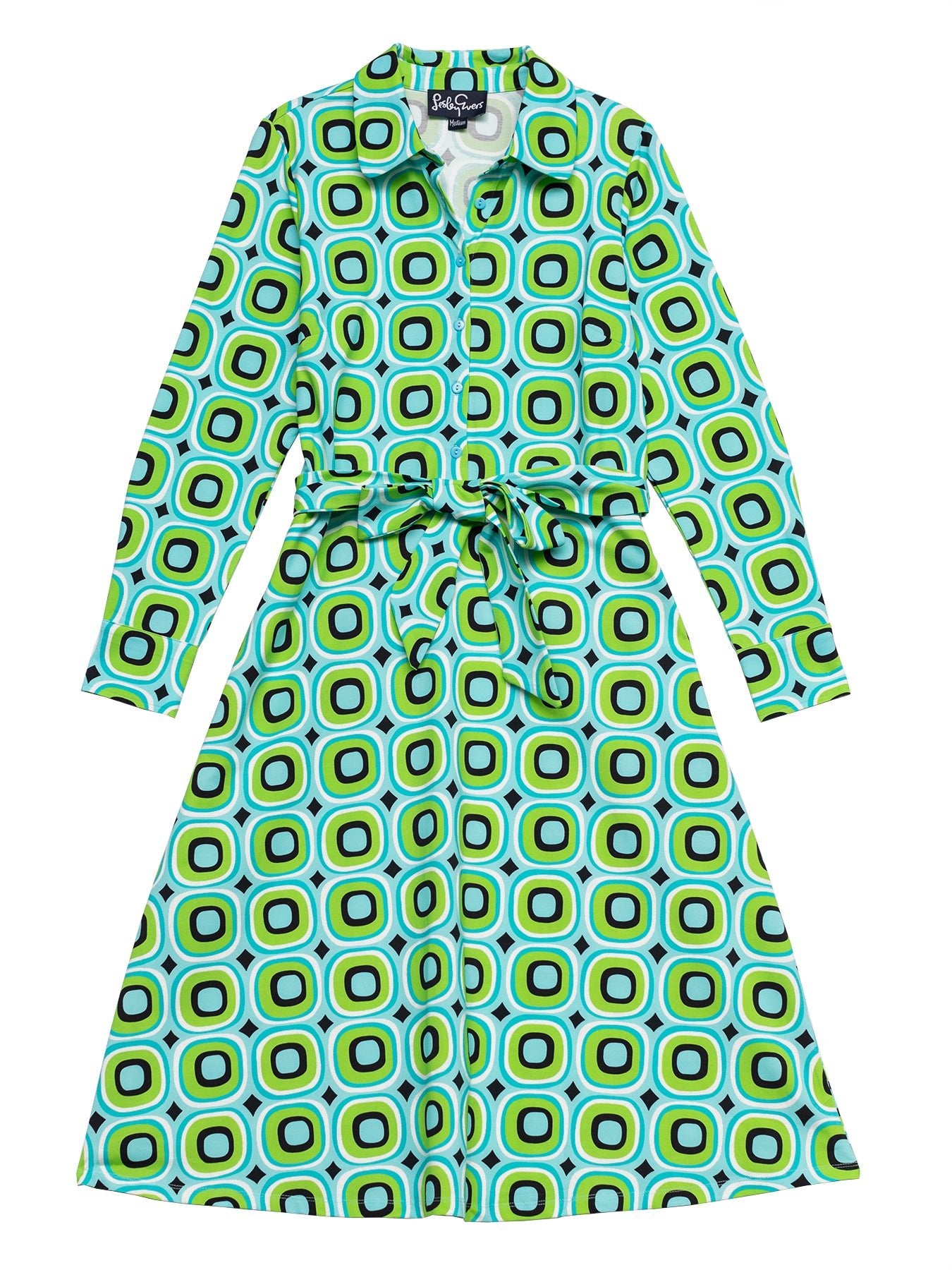 DELIA midi dress Bullseye Mint - Lesley Evers - cotton dress - delia - Dress