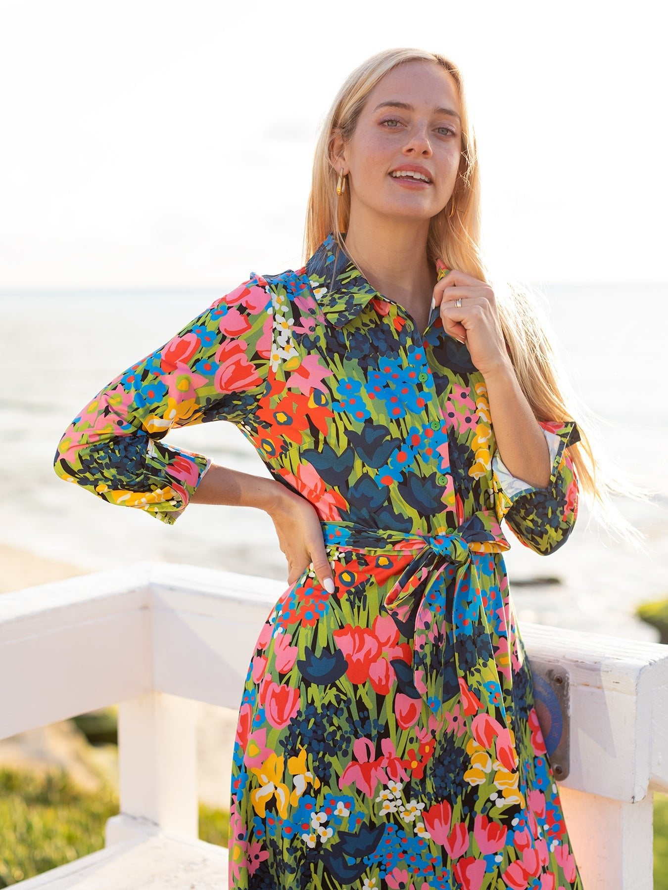 DELIA midi dress Queen's Garden - Lesley Evers - cotton dress - delia - Dress