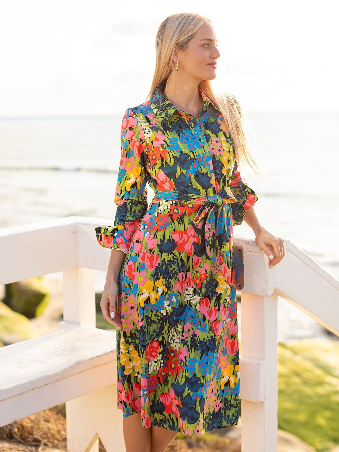 DELIA midi dress Queen's Garden - Lesley Evers - cotton dress - delia - Dress