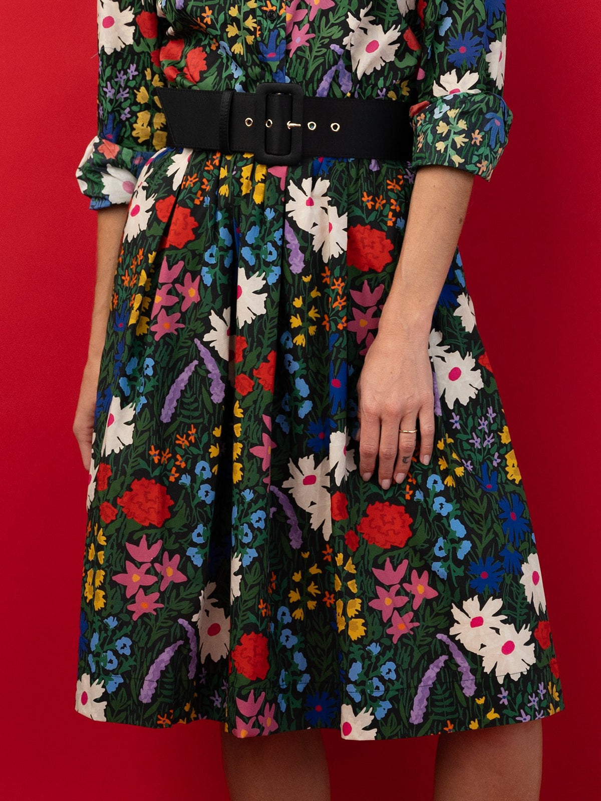 DIXIE skirt Flower Field - Lesley Evers-Blue-Bottoms-new