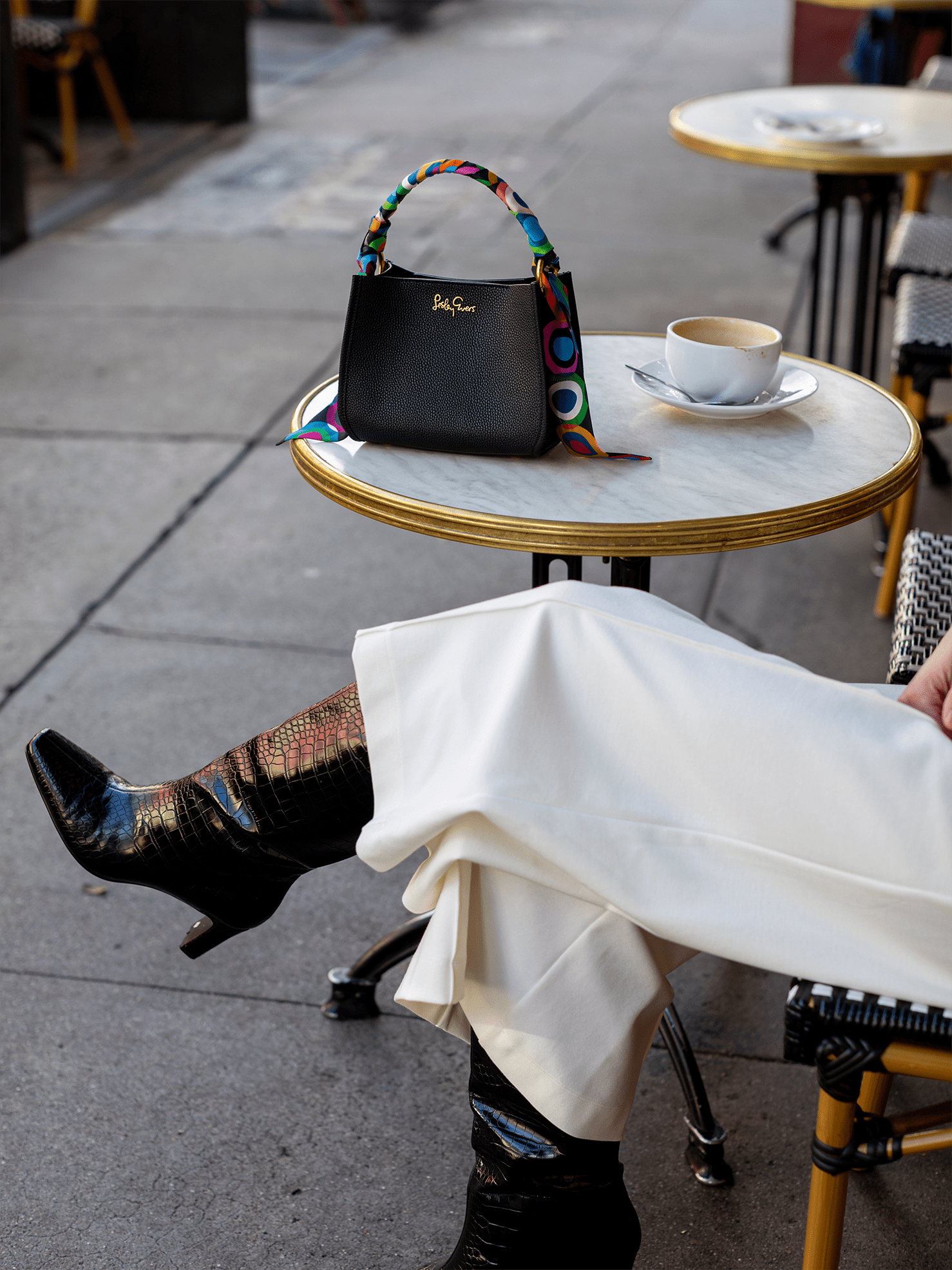 DOTTIE Leather Handbag Black - Lesley Evers - Accessories - Bonnie cover - Giftable